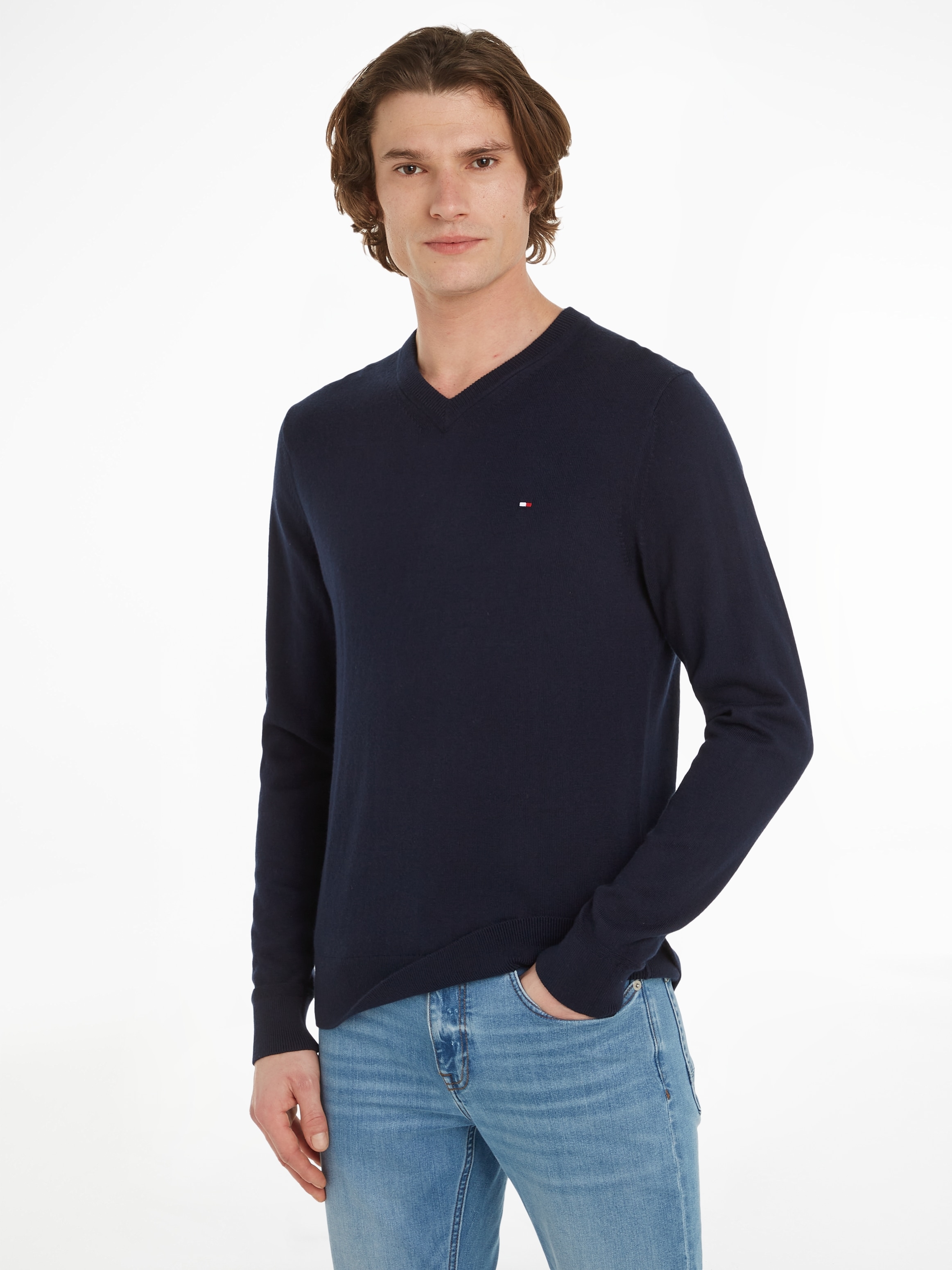 V-Ausschnitt-Pullover »PIMA ORG CTN CASHMERE V NECK«