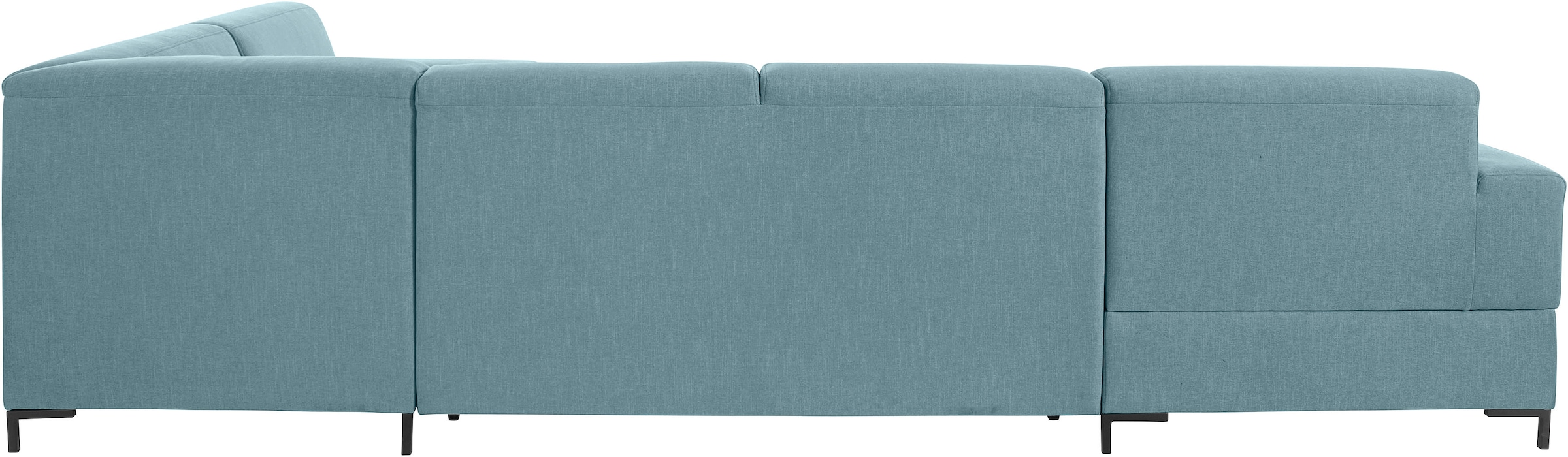 OTTO products Wohnlandschaft »Grazzo, aktuelle Steppung im Sitz, viel Platz, U-Form, Breite 332cm«, hochwertige Stoffe aus recyceltem Material, Steppung im Sitzbereich