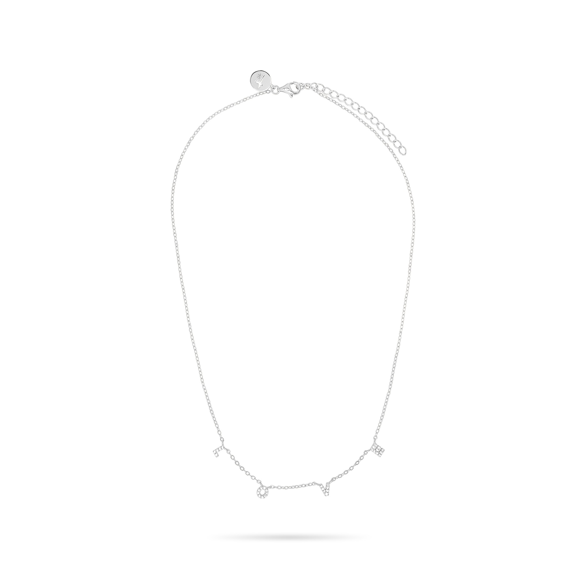Tamaris Silberkette »Schmuck Geschenk Silber 925 Halskette Love Letters« mit Zirkonia (synth.)