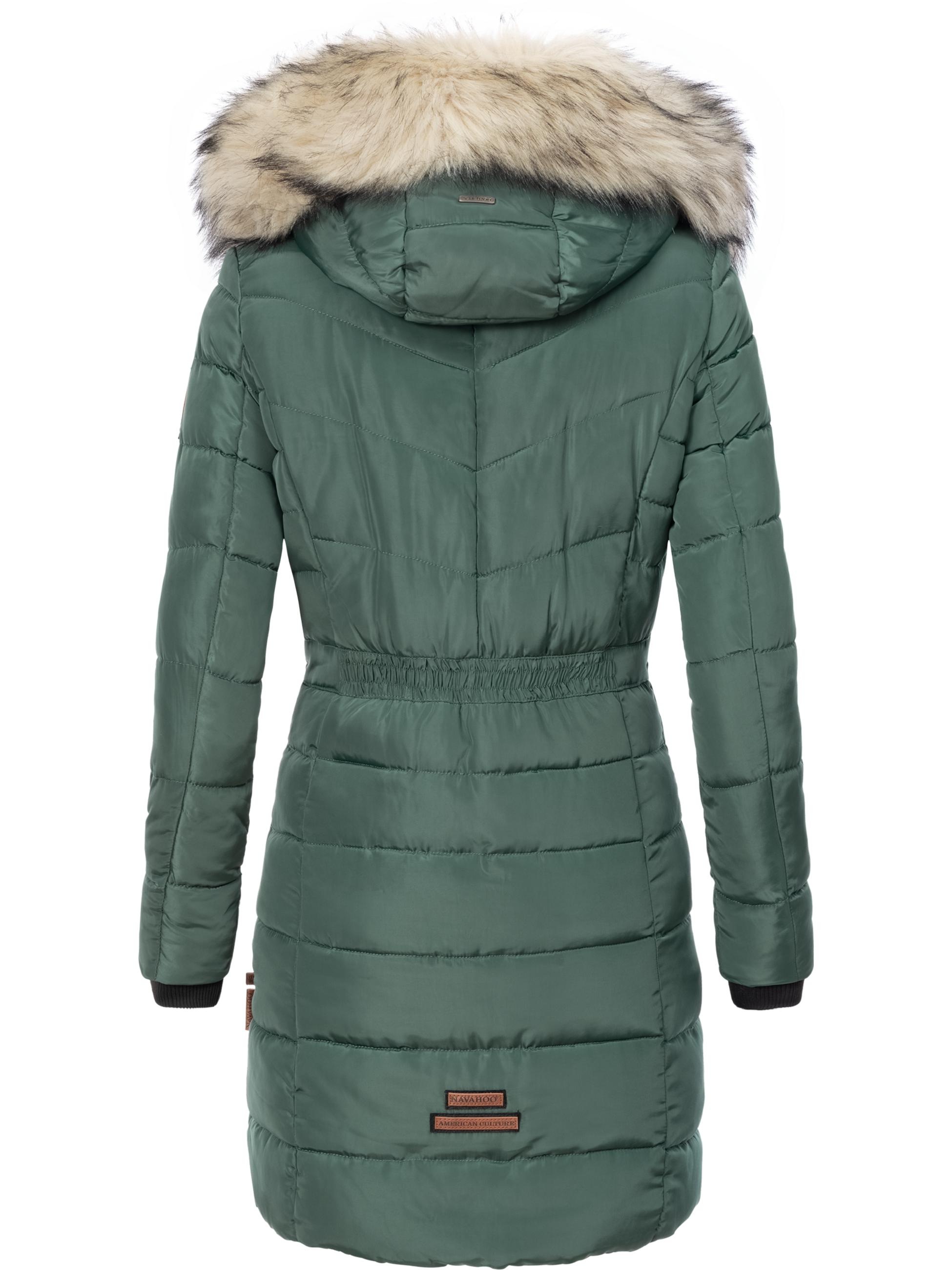 Navahoo Steppmantel »Steppmantel Paula«, stylischer Winter Parka m. edlem Fellimitat