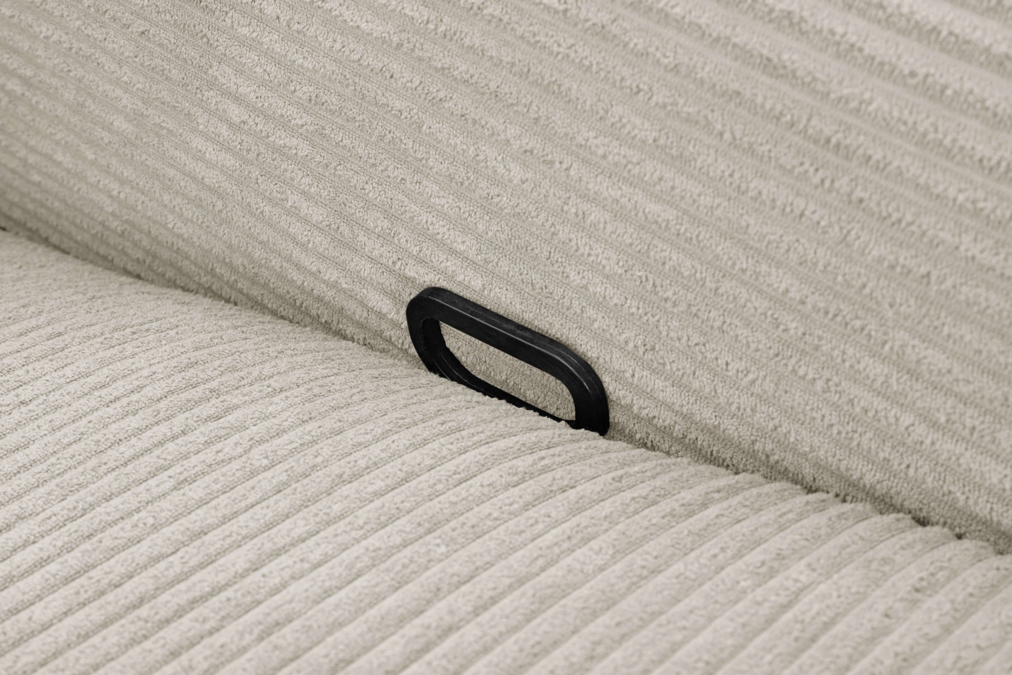 Home affaire Ecksofa »SKAANE in Cord, L-Form, 274 cm, manuelle u. elektrische Relaxfunktion,« rundes Design, Kopfteilverstellung, Federkernpolsterung