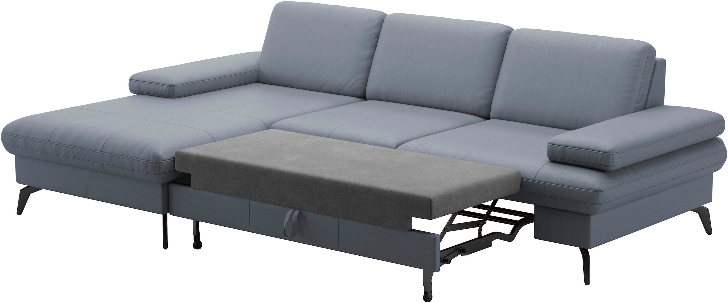 sit&more Ecksofa »Morris L-Form, inkl. Sitztiefenverstellung«, wahlweise mit Armteilverstellung, Bettfunktion & Bettkasten