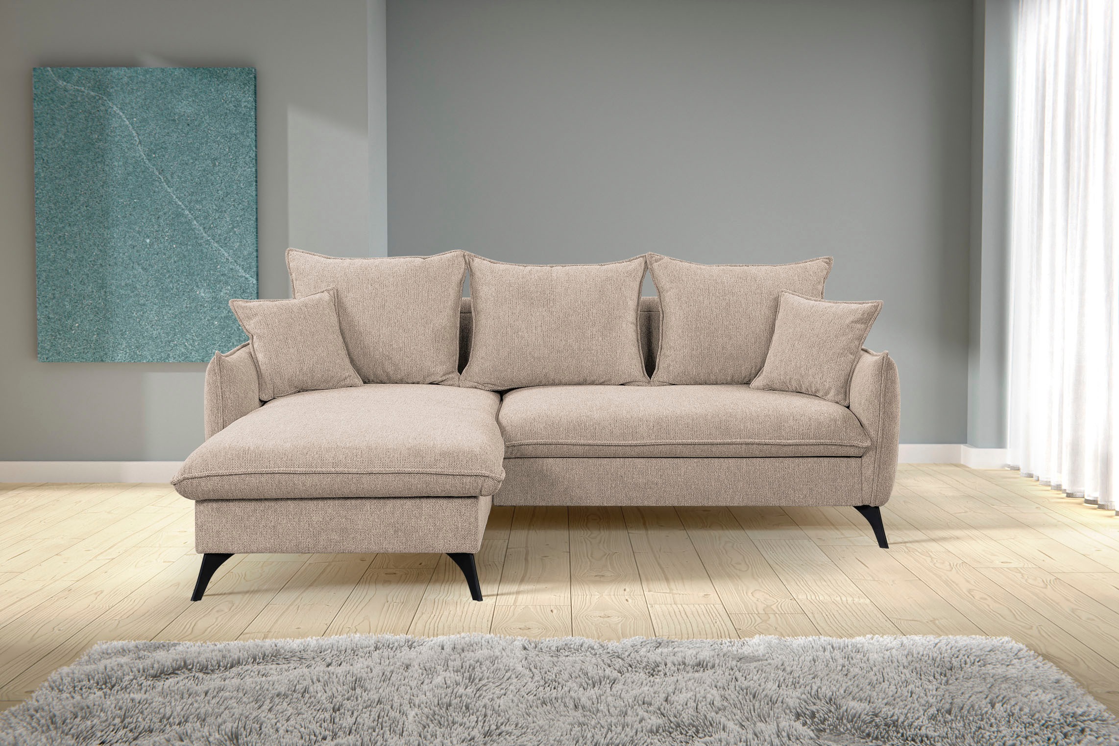 WERK2 Ecksofa »Modica«, Minimalistisches Ecksofa Mit Schlaffunktion ...