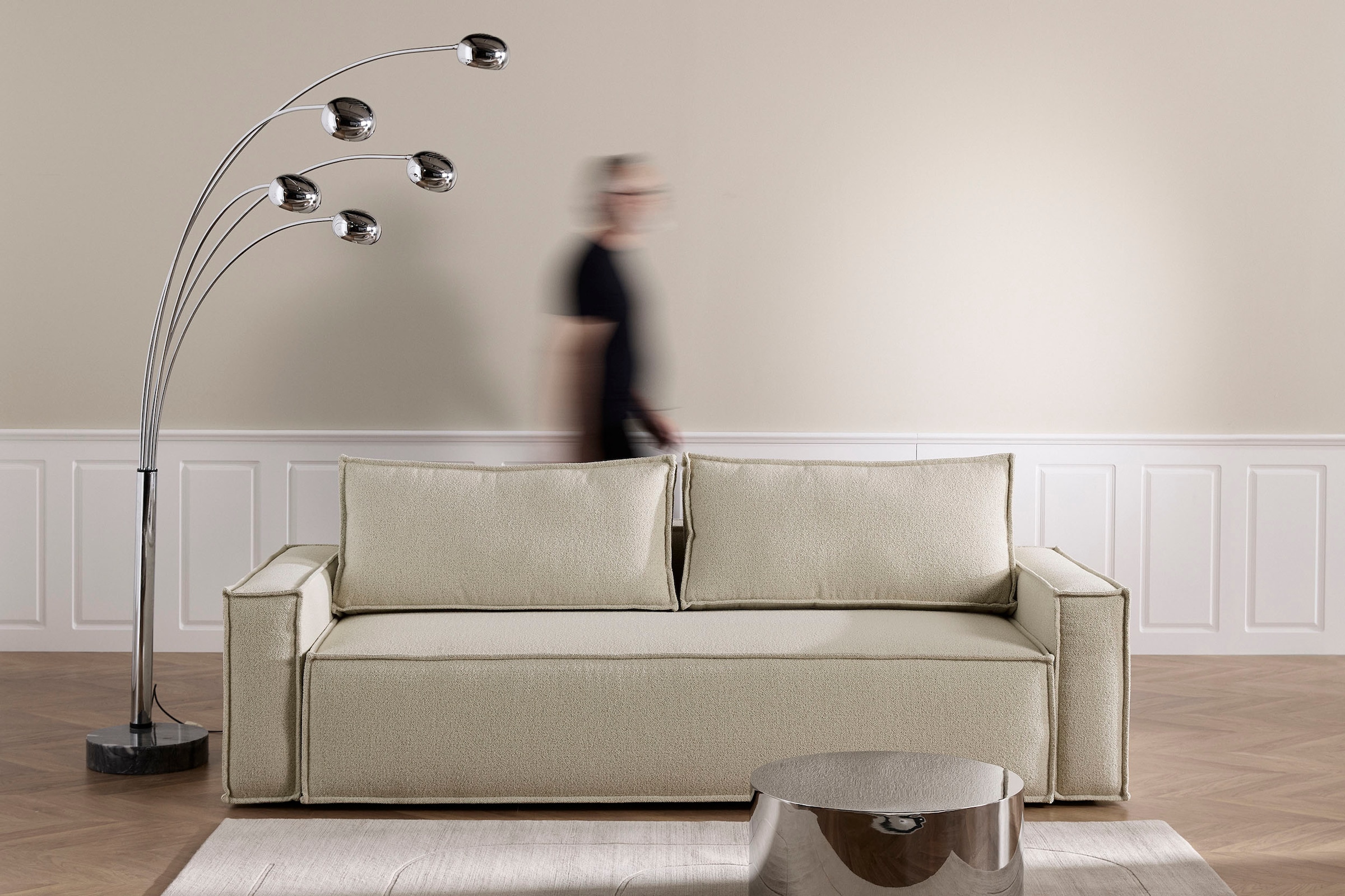 INNOVATION LIVING ™ 3-Sitzer »Newilla Schlafsofa«, 10cm Pocket Spring Komfort, großer Stauraum, stabile Stahlkonstruktion
