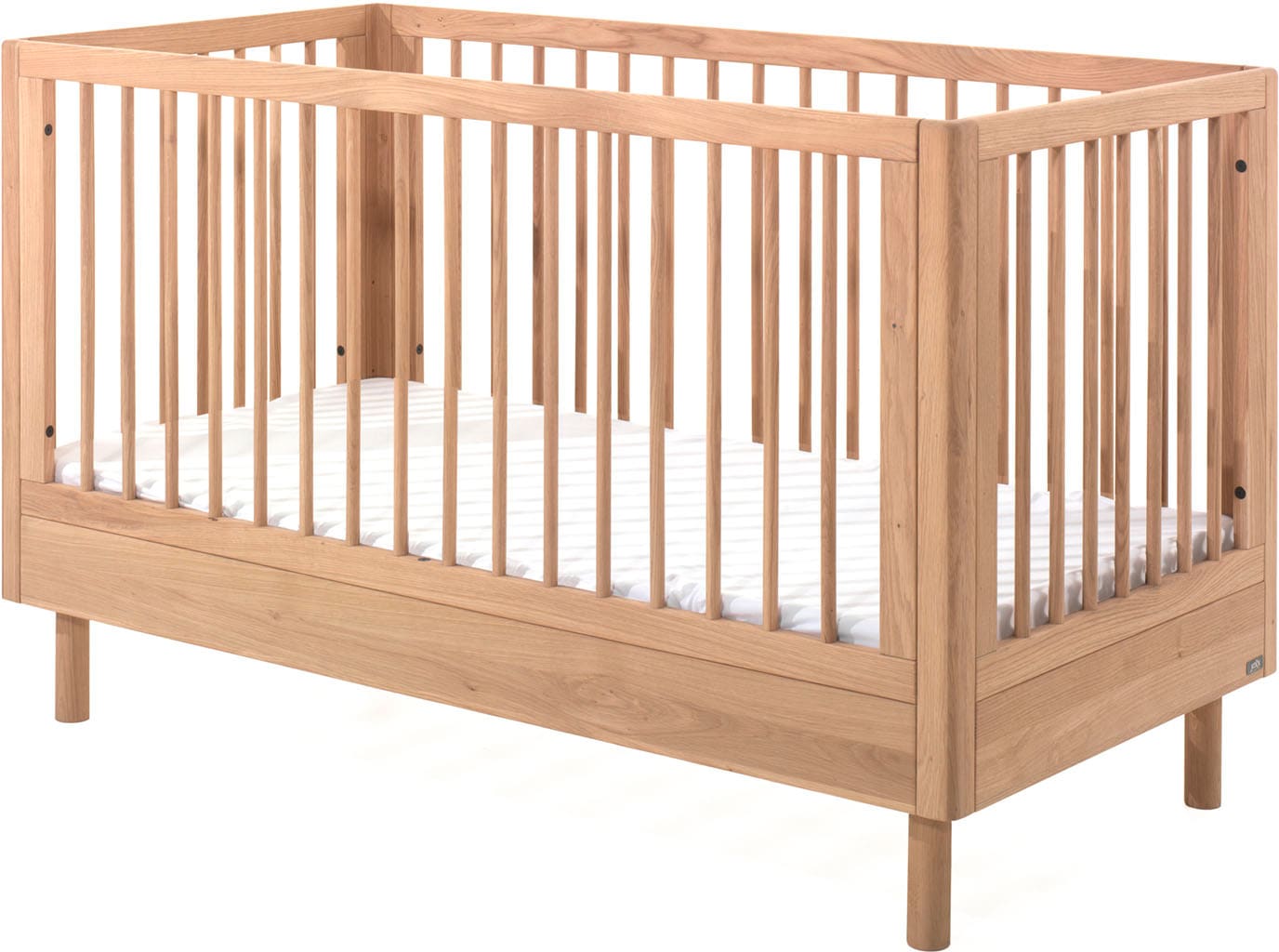 Home affaire Babybett »hochwertig, stabil gebaut, Made in Europe, Oberfläche geölt lt. EN71-3«, 70/140 cm, mit Schlupfsprossen und Lattenrost, höhenverstellbar