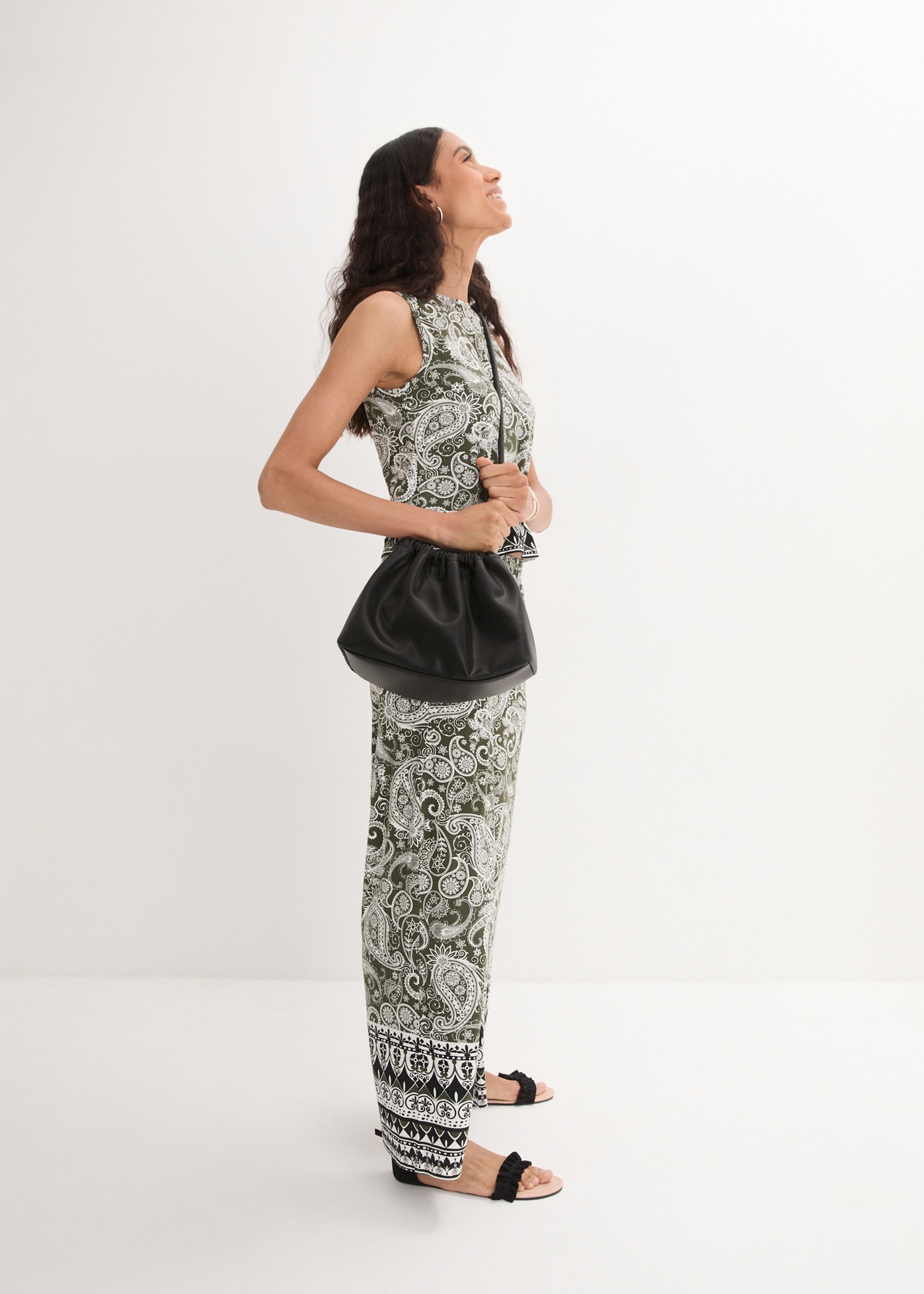 bonprix Palazzohose  Palazzo-Hose aus softem Viskose-Mix