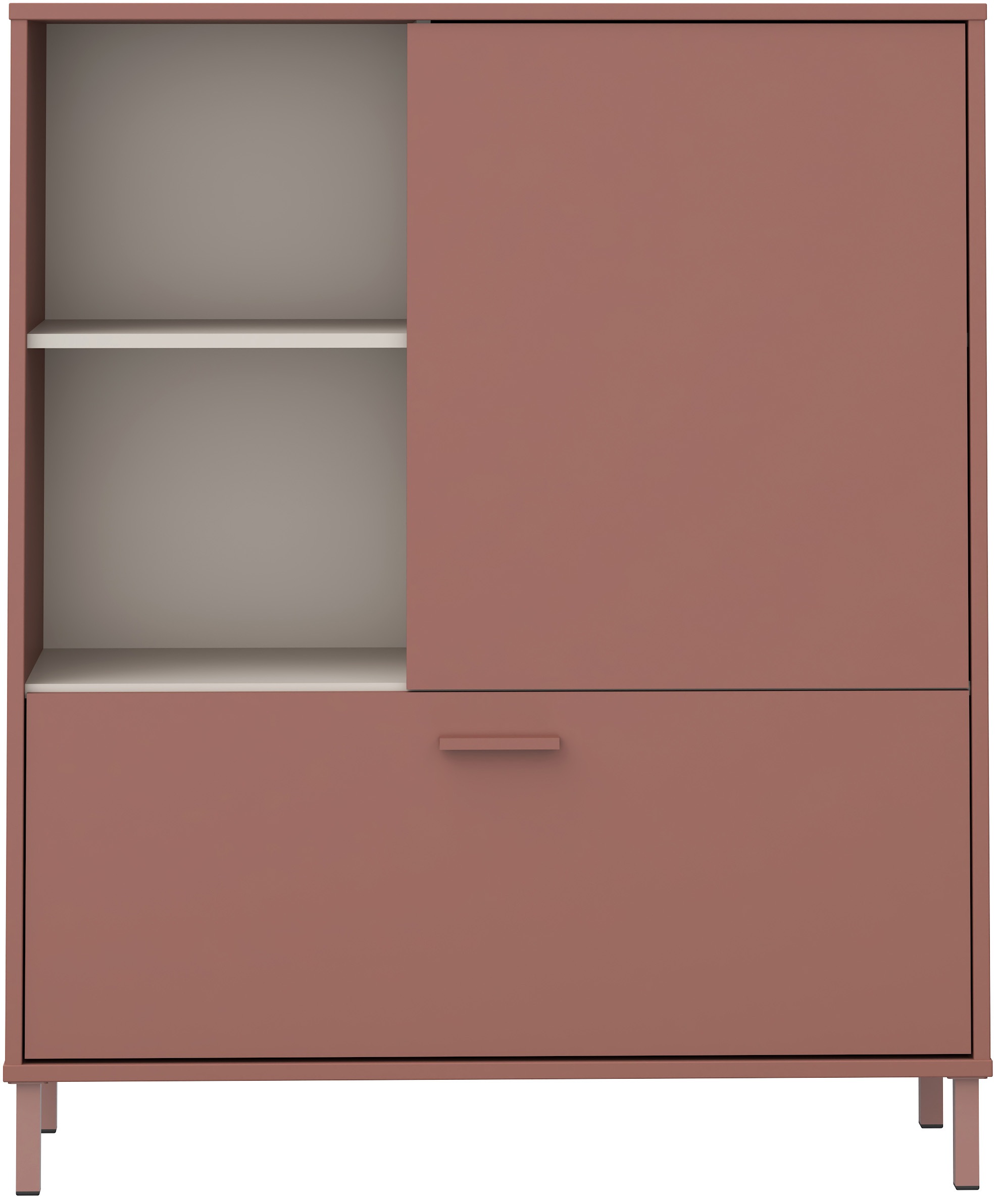 FORTE Hochkommode »Milles Jugendzimmer« Trendiges Dekor, Vollauszug, B/H/T 105,9/124,8/41,5