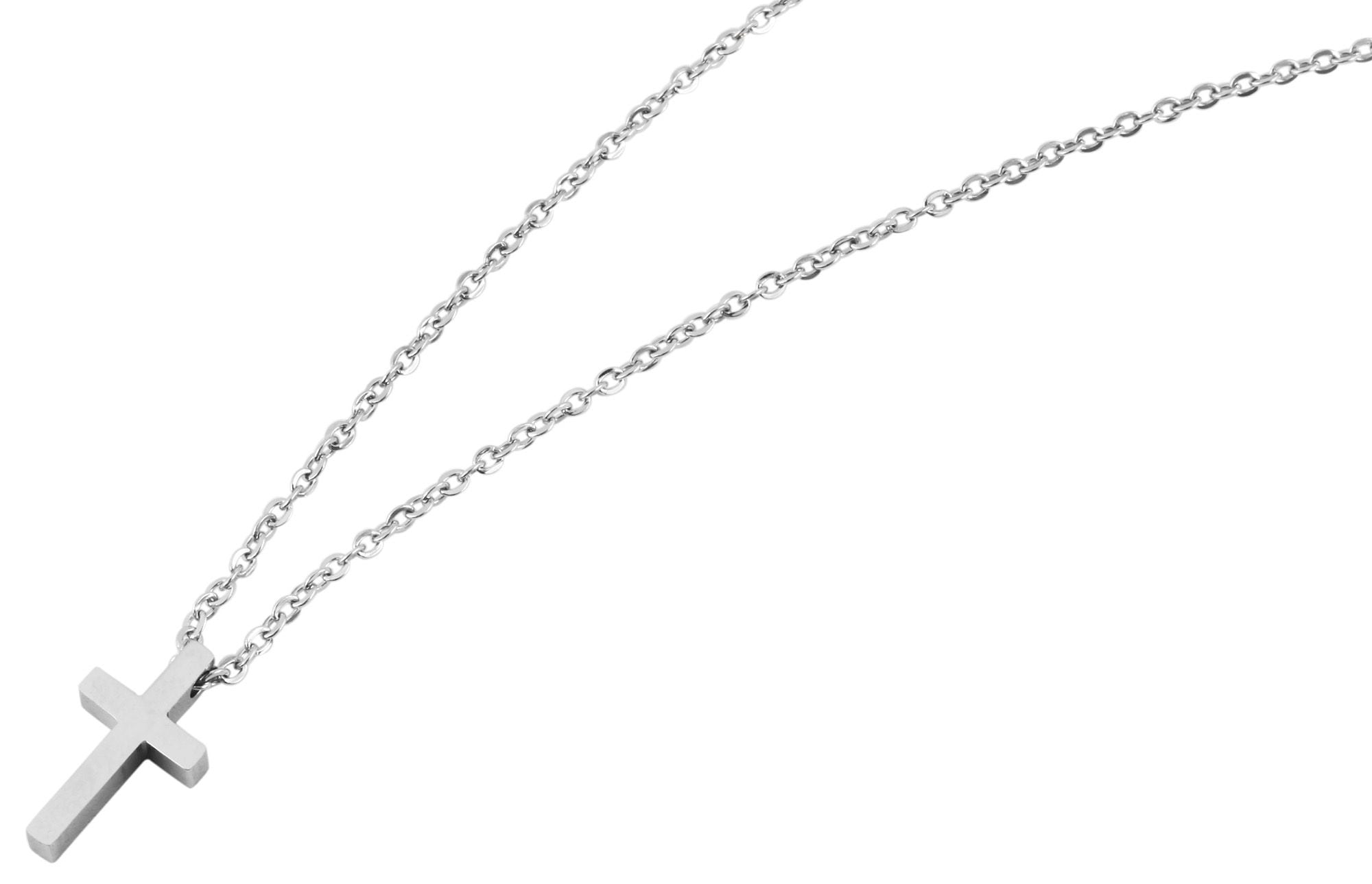 Adelia´s Kette ohne Anhänger »Unisex Halskette mit Anhänger ¿ Kreuz aus Edelstahl«
