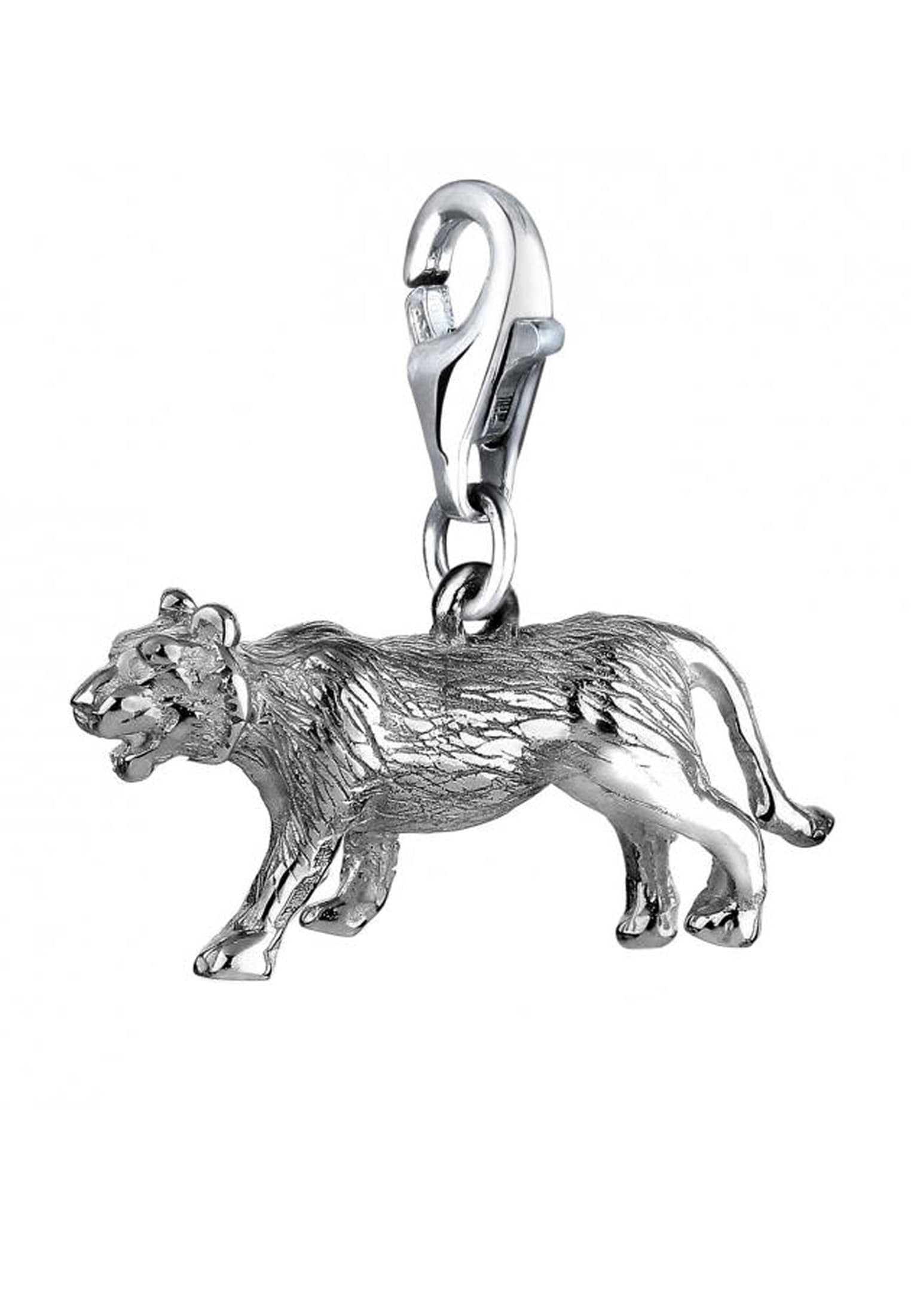 Nenalina Charm-Einhänger »Charm Anhänger Tiger Tier Safari 925 Silber«