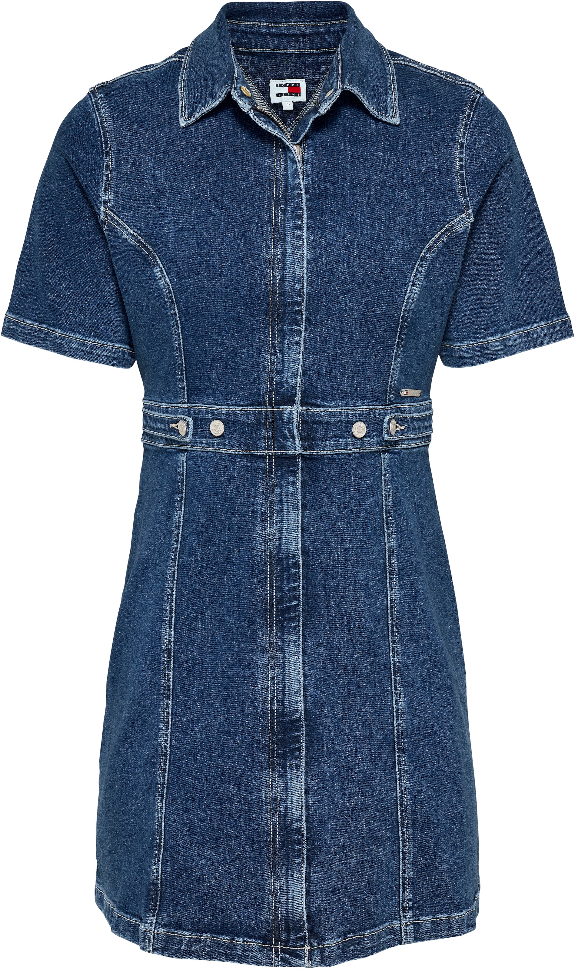 Tommy Jeans Blusenkleid »FLARED SS DRESS CH4253«, in modischer Flared Form