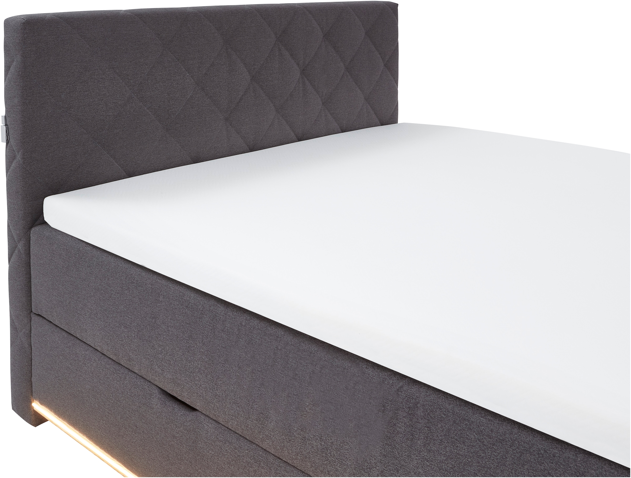 meise.möbel Boxspringbett »Messina«, inkl. Bettkasten, LED-Beleuchtung und Topper
