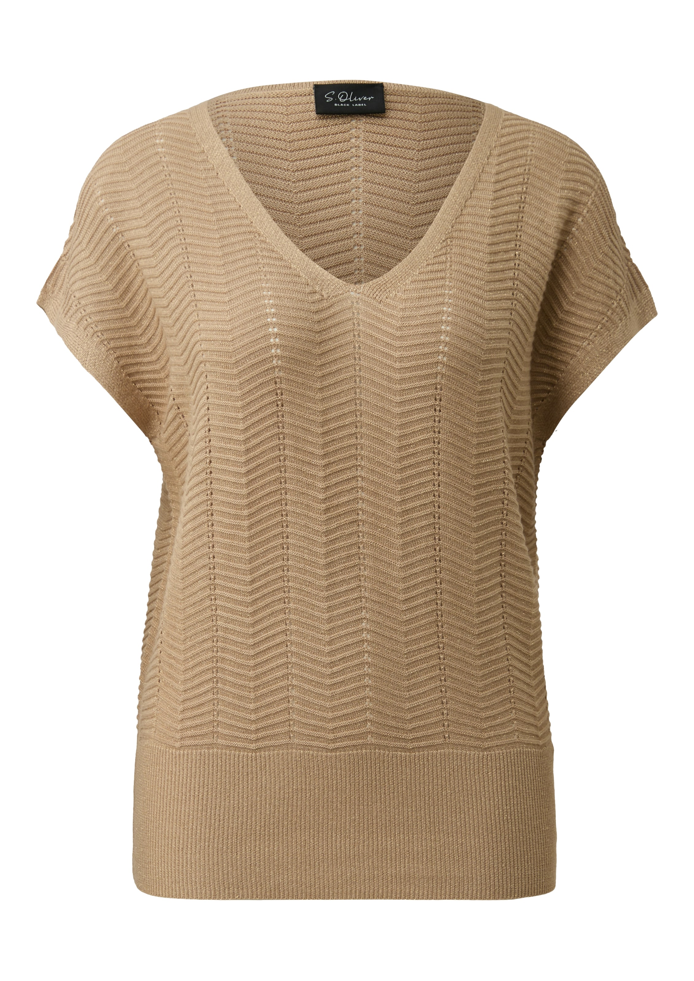 s.Oliver BLACK LABEL Strickpullover mit Struktur Muster