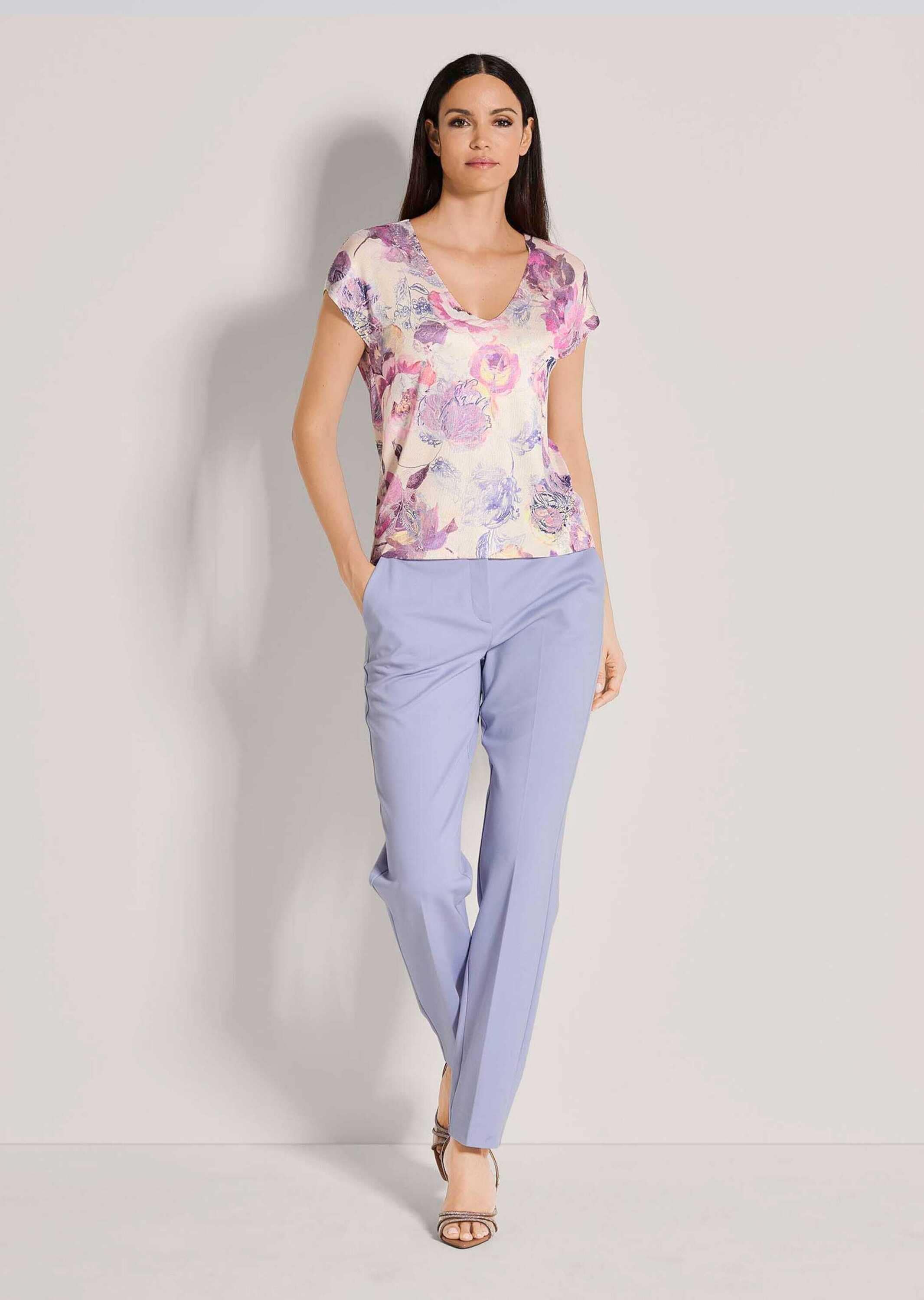 MADELEINE Longpullover »Druckpullover Bedruckter Kurzarm-Pullover«