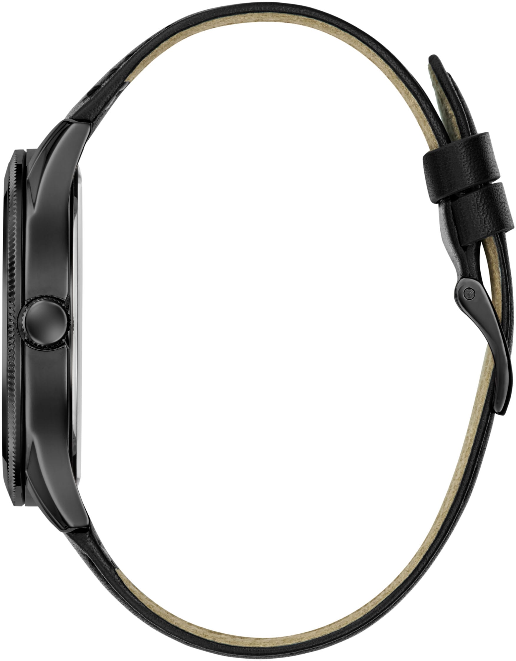 Guess Quarzuhr »DEX« Armbanduhr, Herrenuhr, Lederarmband, Mineralglas, analog