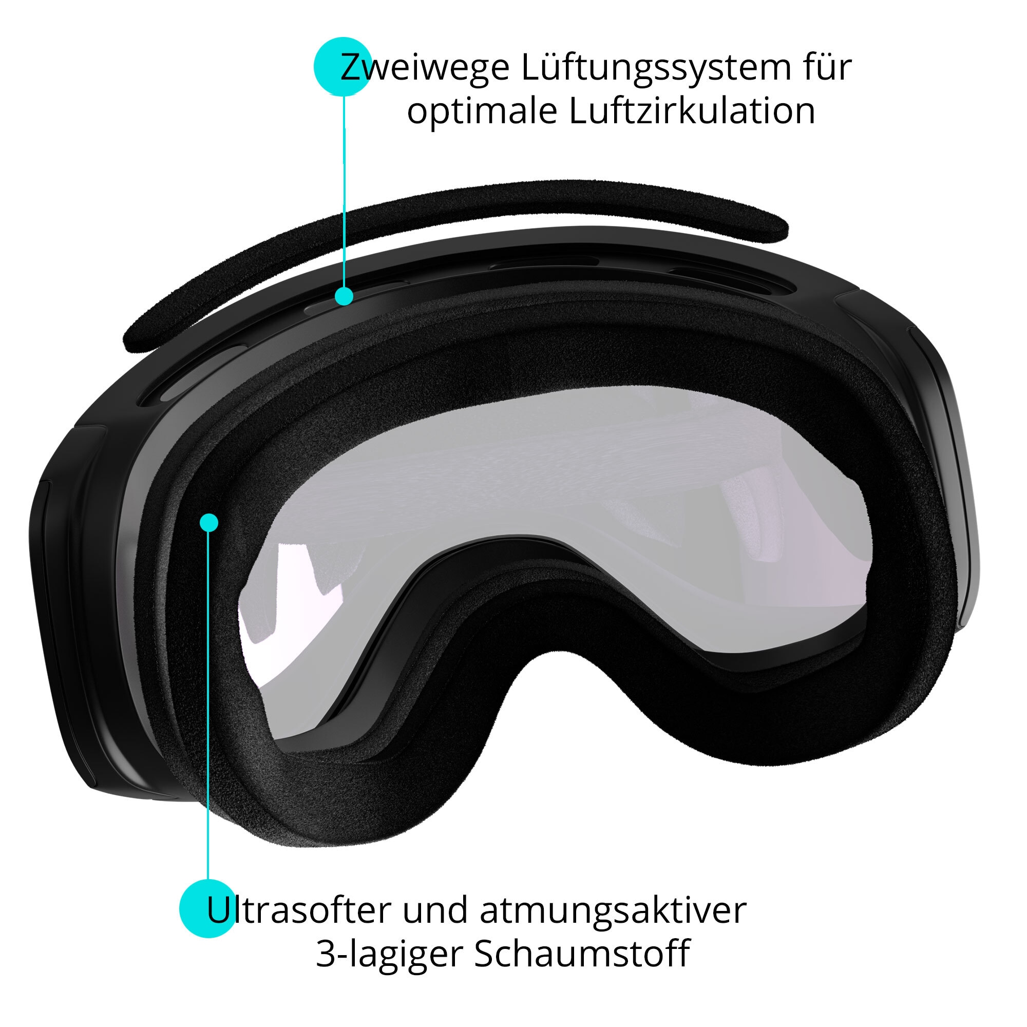 YEAZ Skibrille »Ski- und Snowboard-Brille TWEAK-X«