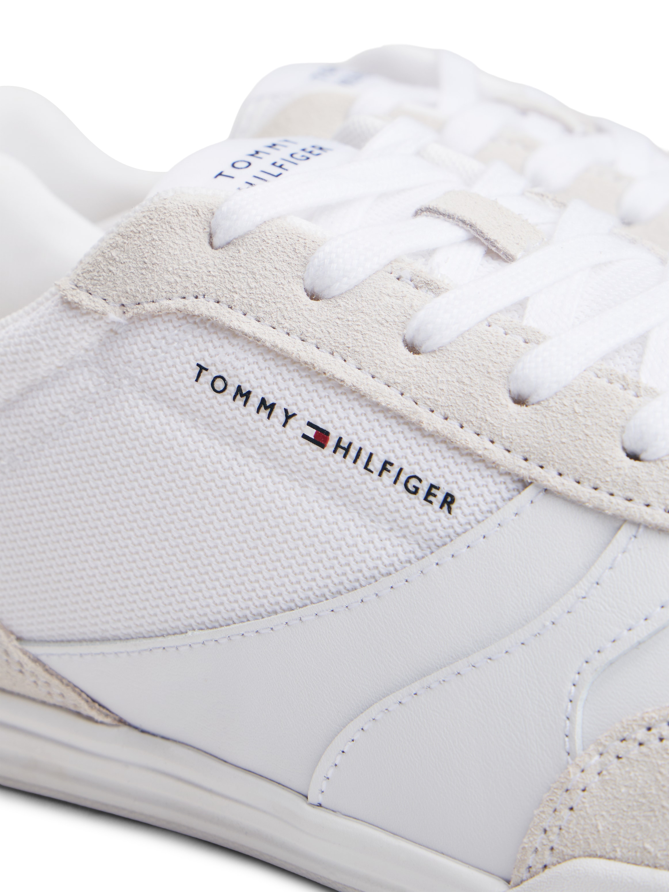 Tommy Hilfiger Sneaker »LOPRO CUP MIX«  , Freizeitschuh, Halbschuh, Schnürschuh, Kontrastbesatz an der Ferse