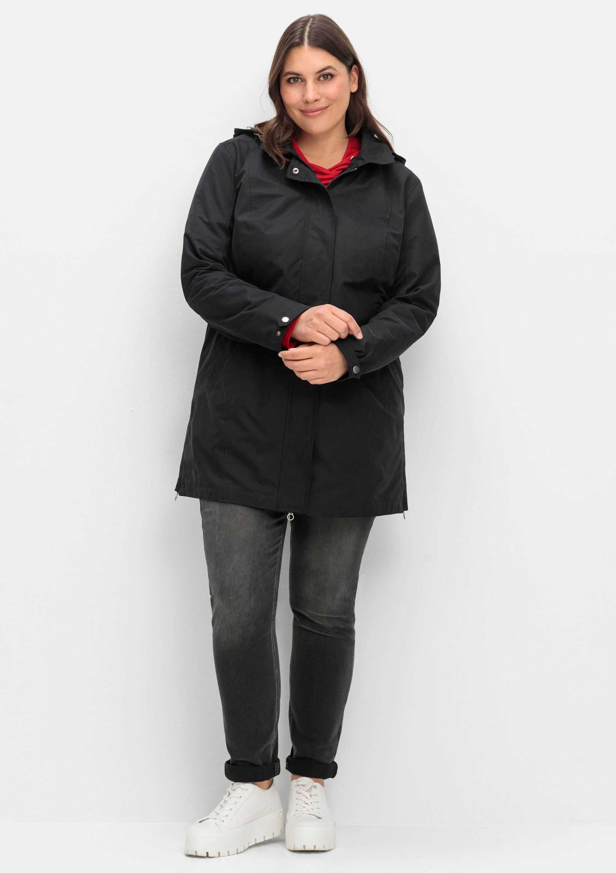 Sheego Parka »Outdoorjacke Parka in wasserabweisender Qualität« Abnehmbare Kapuze