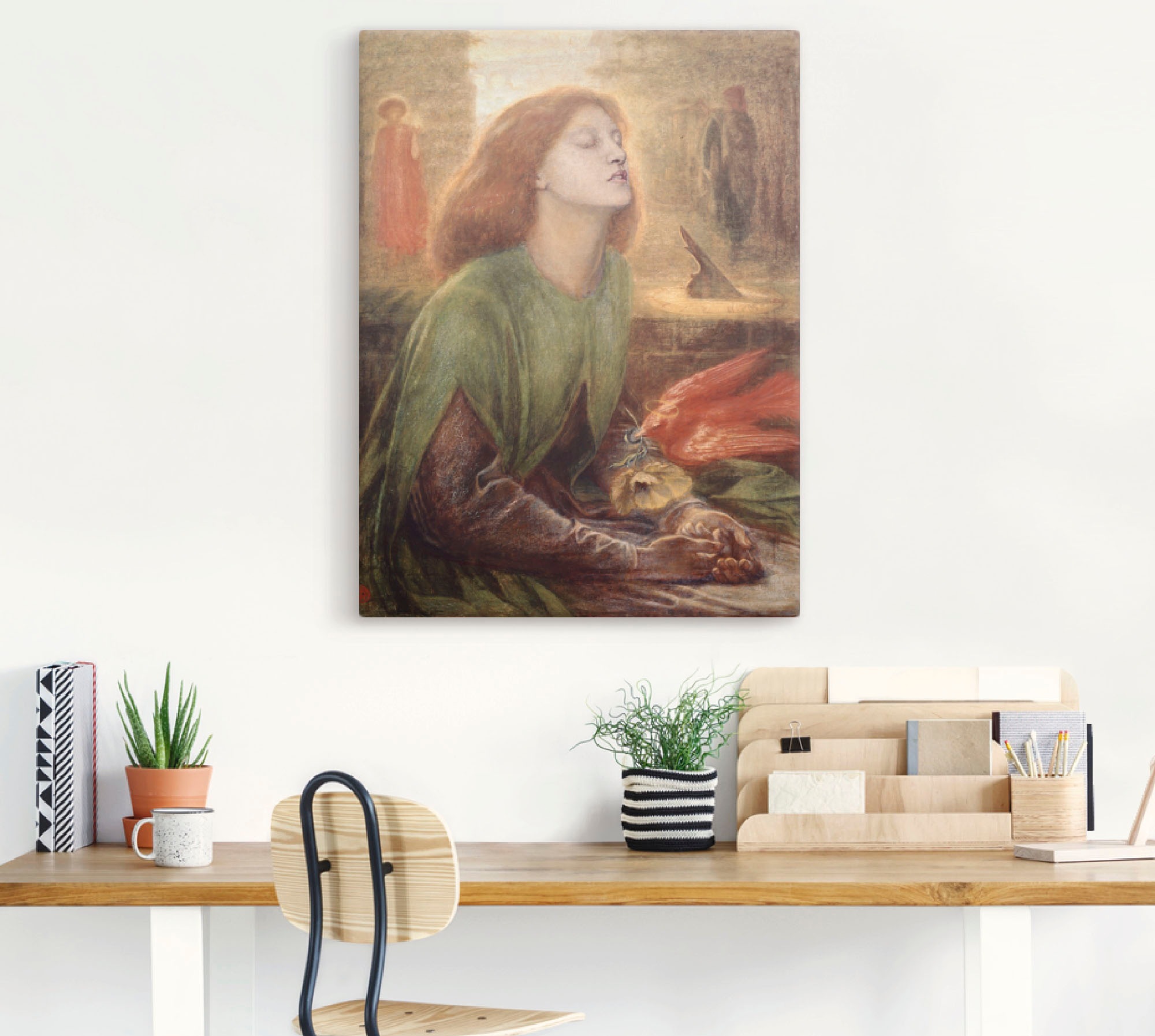 Artland Leinwandbild »Die betende Beatrice. 1863.«, Frau, (1 St.), auf Keilrahmen gespannt