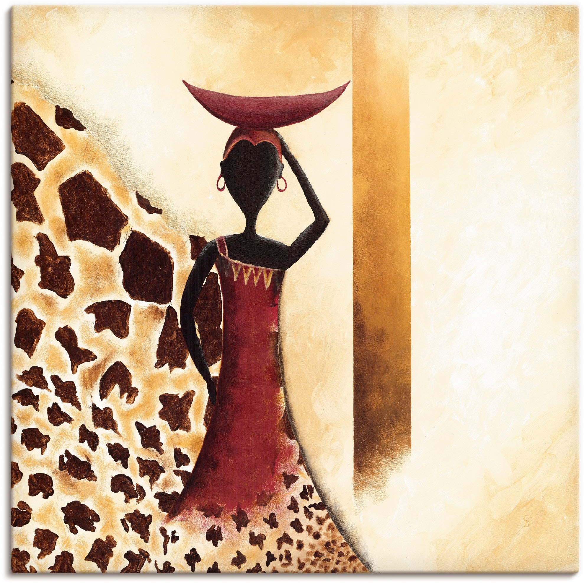 Artland Wandbild »Afrikanische Frau II«, Frau, (1 St.), in vielen Größen & Produktarten - Alubild / Outdoorbild für den Außenbereich, Leinwandbild, Poster, Wandaufkleber / Wandtattoo auch für Badezimmer geeignet