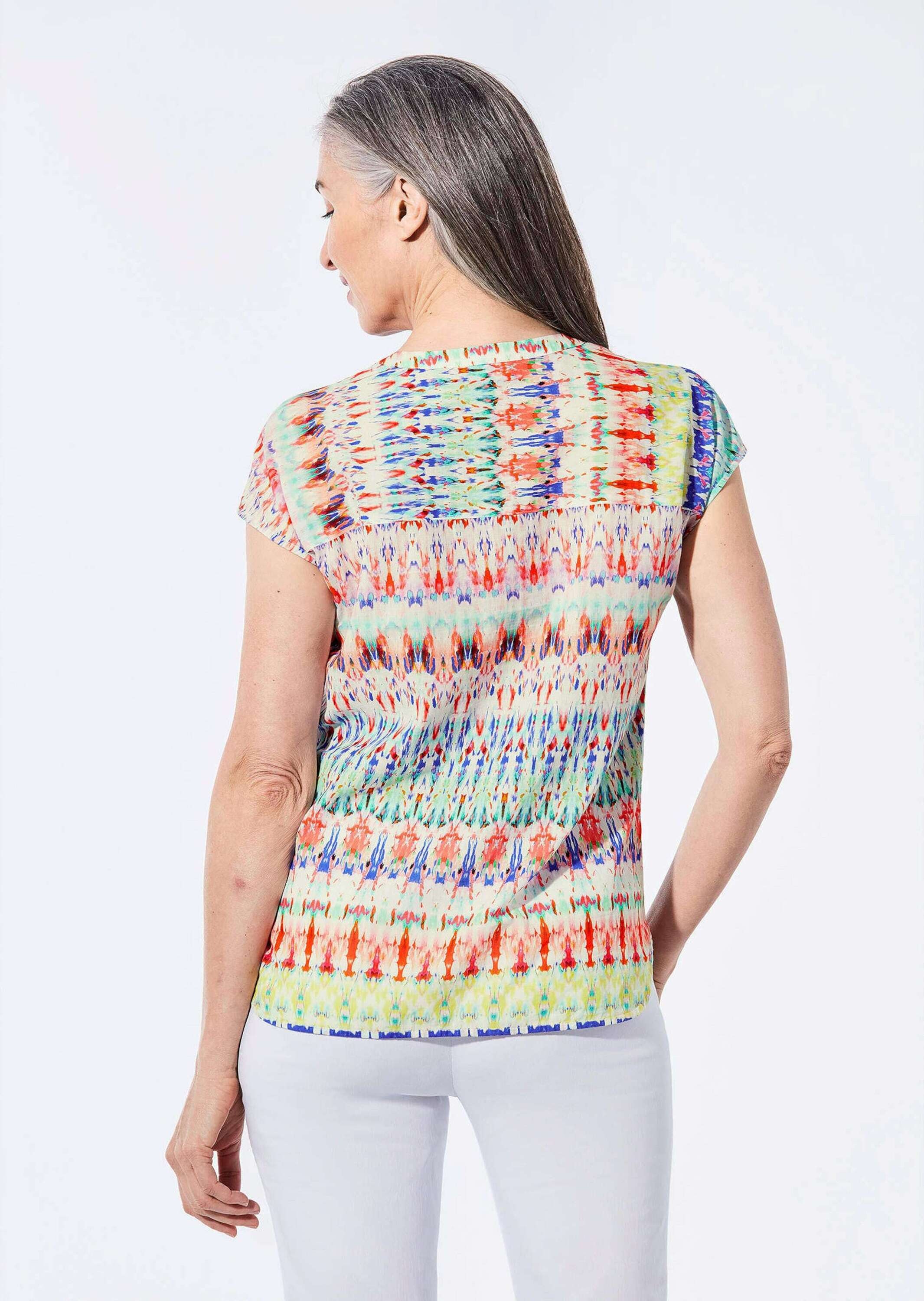 GOLDNER Kurzarmbluse »Kurzarm Printbluse für Damen multicolor«