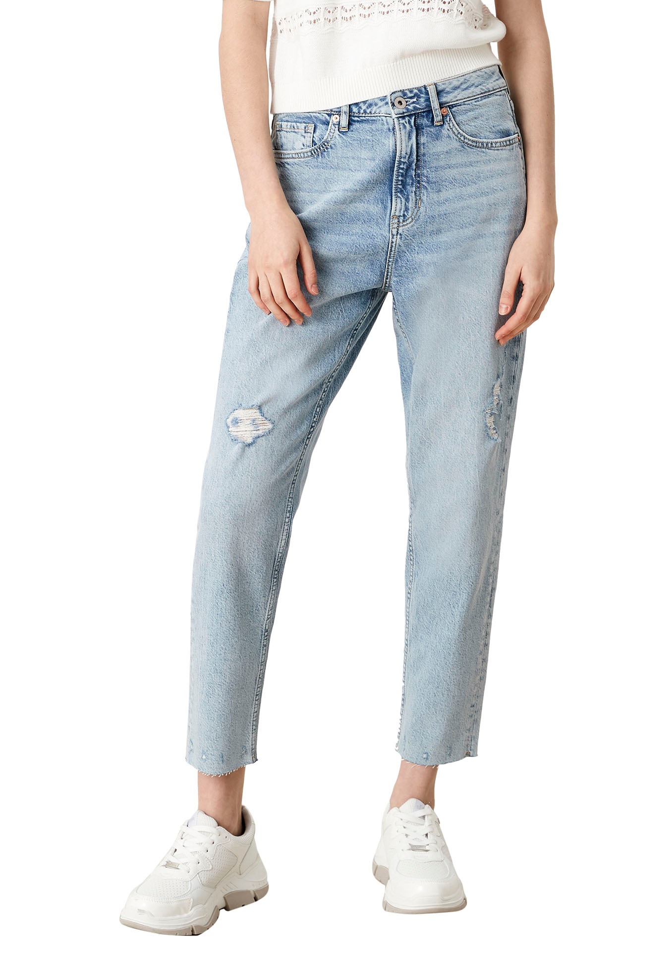 Q/S by s.Oliver Destroyed-Jeans, mit Destroyed-Effekt am Bein