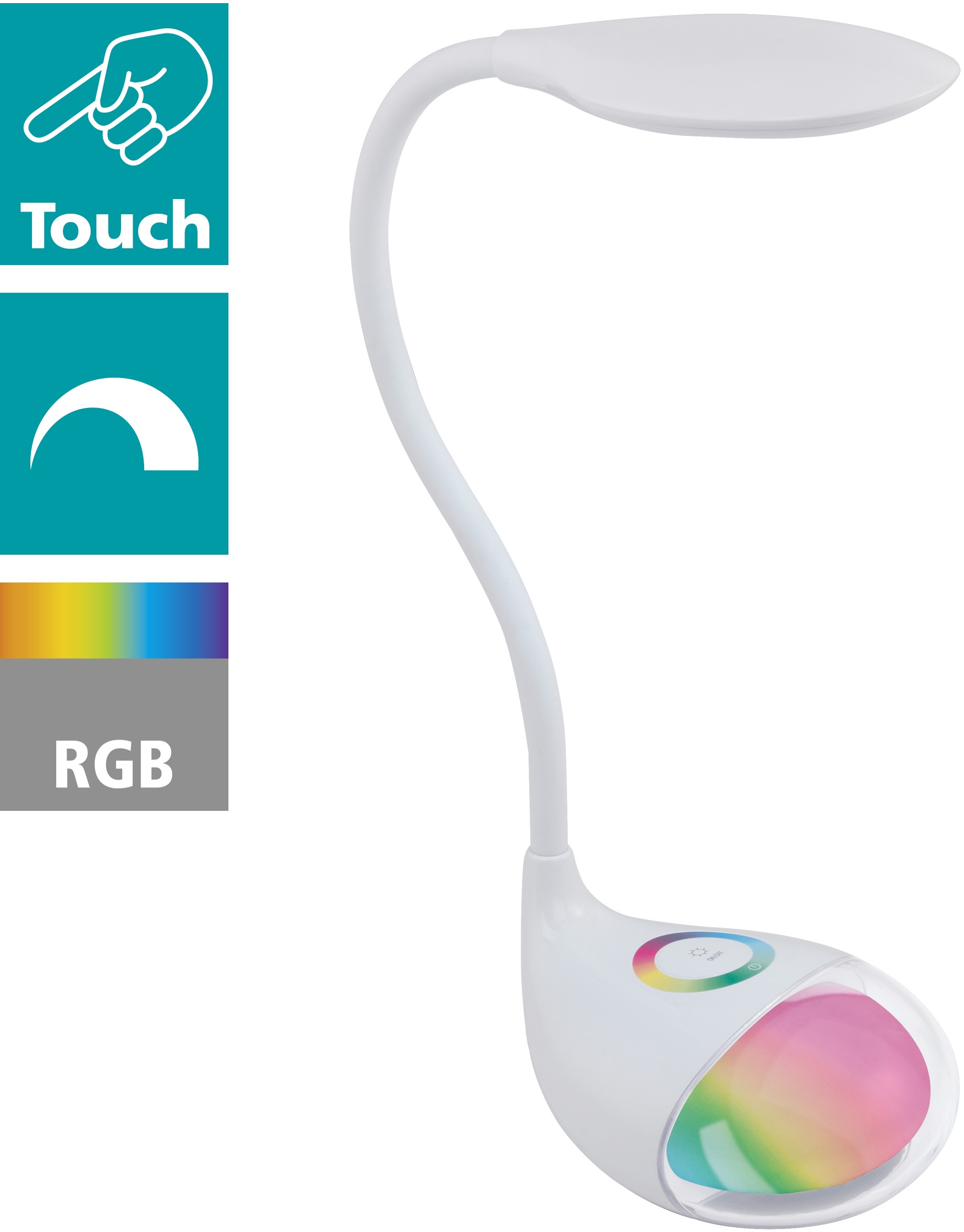 EGLO LED Tischleuchte »CABADO 1«, LED-Board, Kaltweiß, RGBW