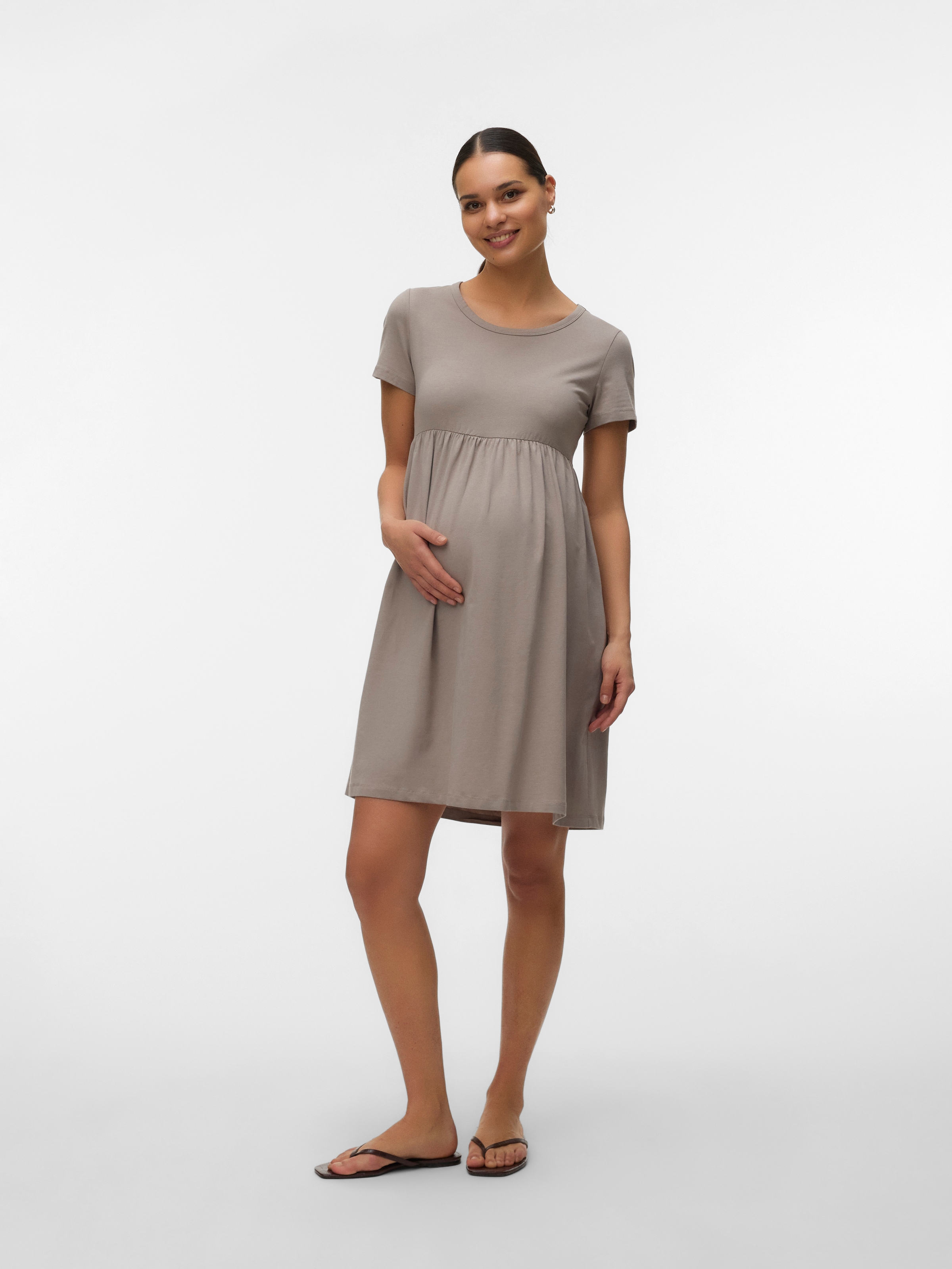 Mamalicious Jerseykleid »MLMIA SS JRS ABK SKATER DRESS NOOS« Baumwollmischung, regular fit