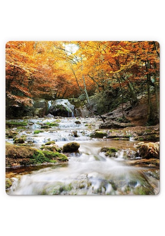 Glasbild »Autumn Waterfall«