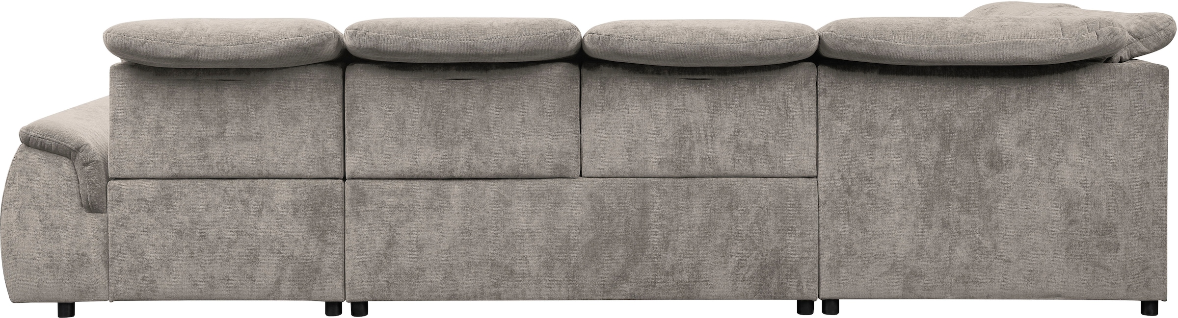 WERK2 Wohnlandschaft »Pula 356cm breit, Bett & Bettkasten, Kopfteil- & Sitztiefenverstellung« U-Form, XXL, Schlaffunktion, Bettkasten, verstellbare Kopfteile