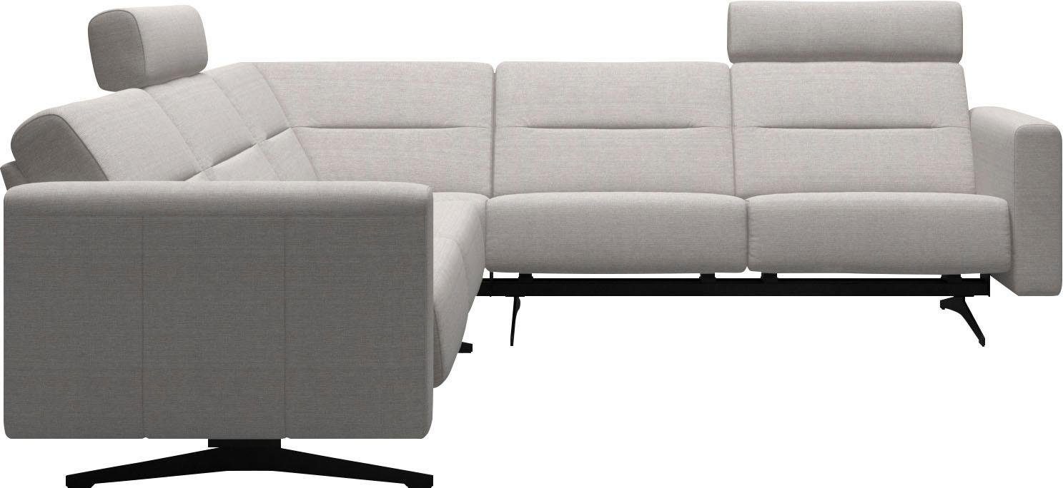 Stressless® Ecksofa »Stella«, mit Zwischennaht im Rücken, Armlehnen S2, Fuß Mattschwarz, Breite 258 cm