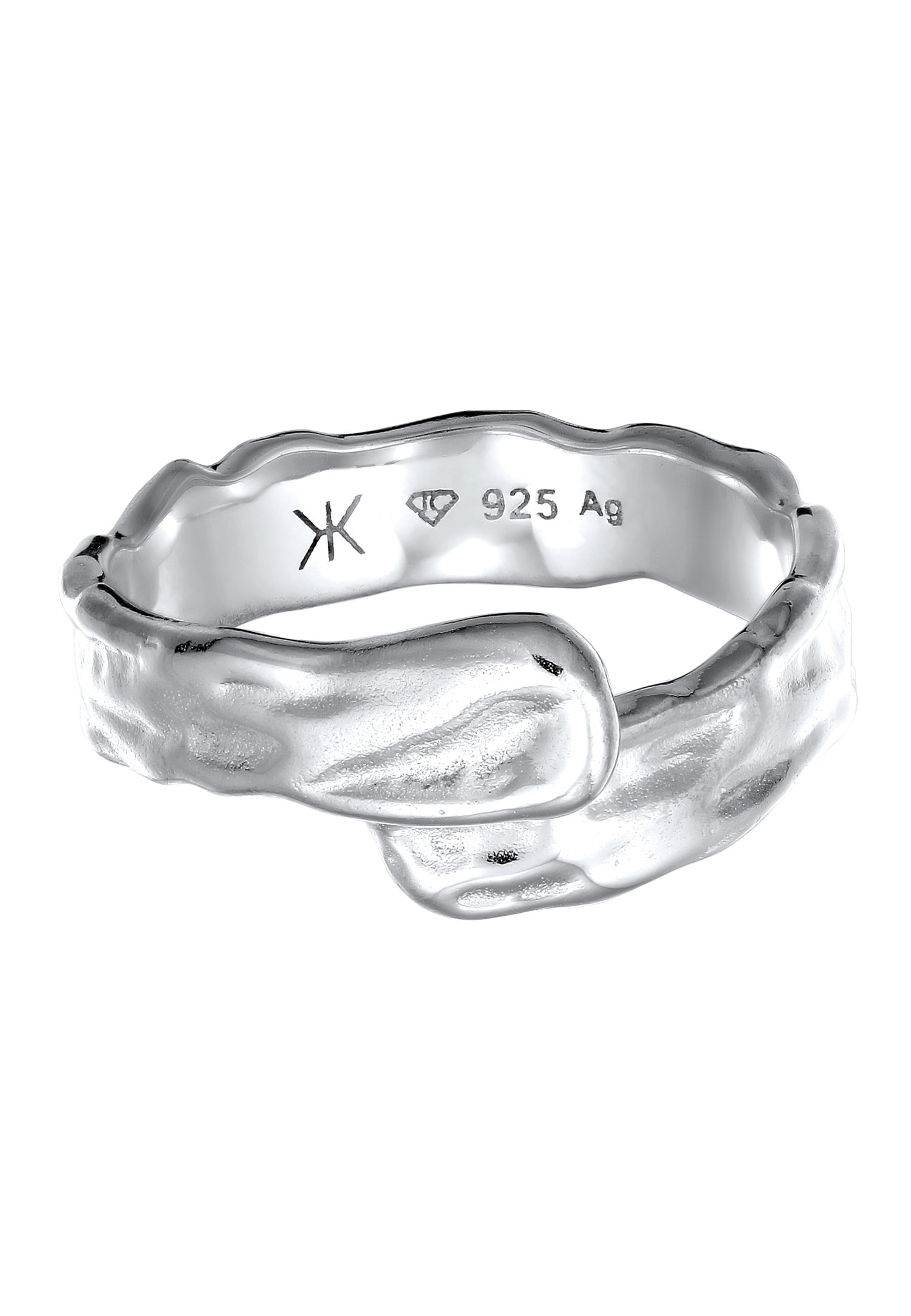 Kuzzoi Silberring »Ring Bandring Organic Struktur 925 Sterling Silber«