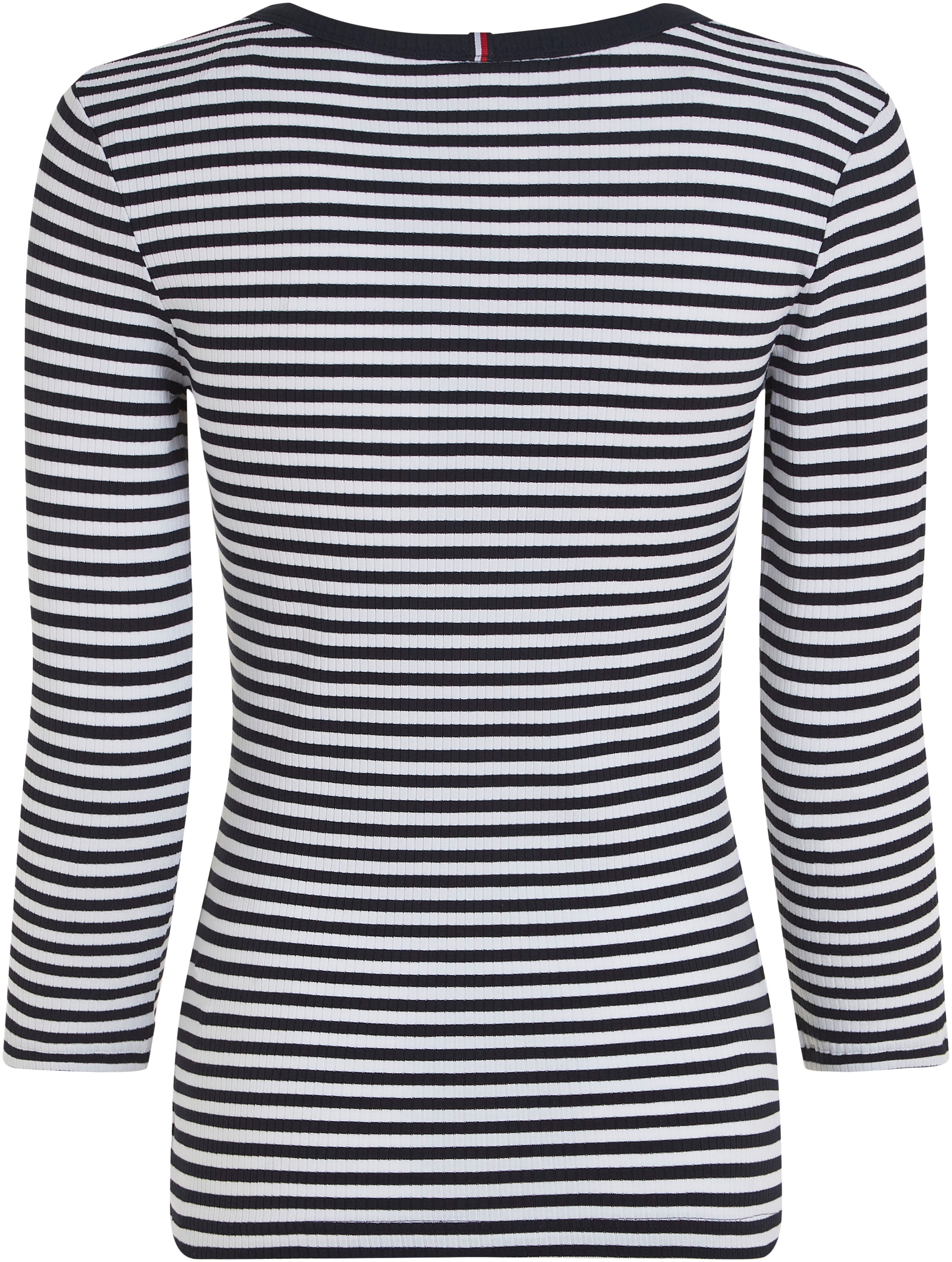 Tommy Hilfiger 3/4-Arm-Shirt »SLIM 5X2 STR RIB HENLEY 3/4«, in gestreifter Optik