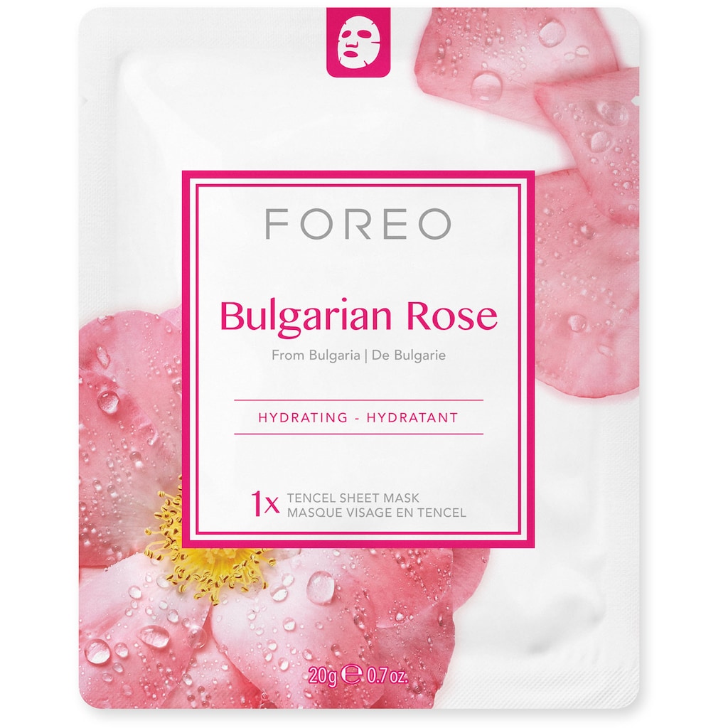 FOREO Gesichtsmaske »Farm To Face Collection Sheet Masks Bulgarian Rose«, (3 tlg.)