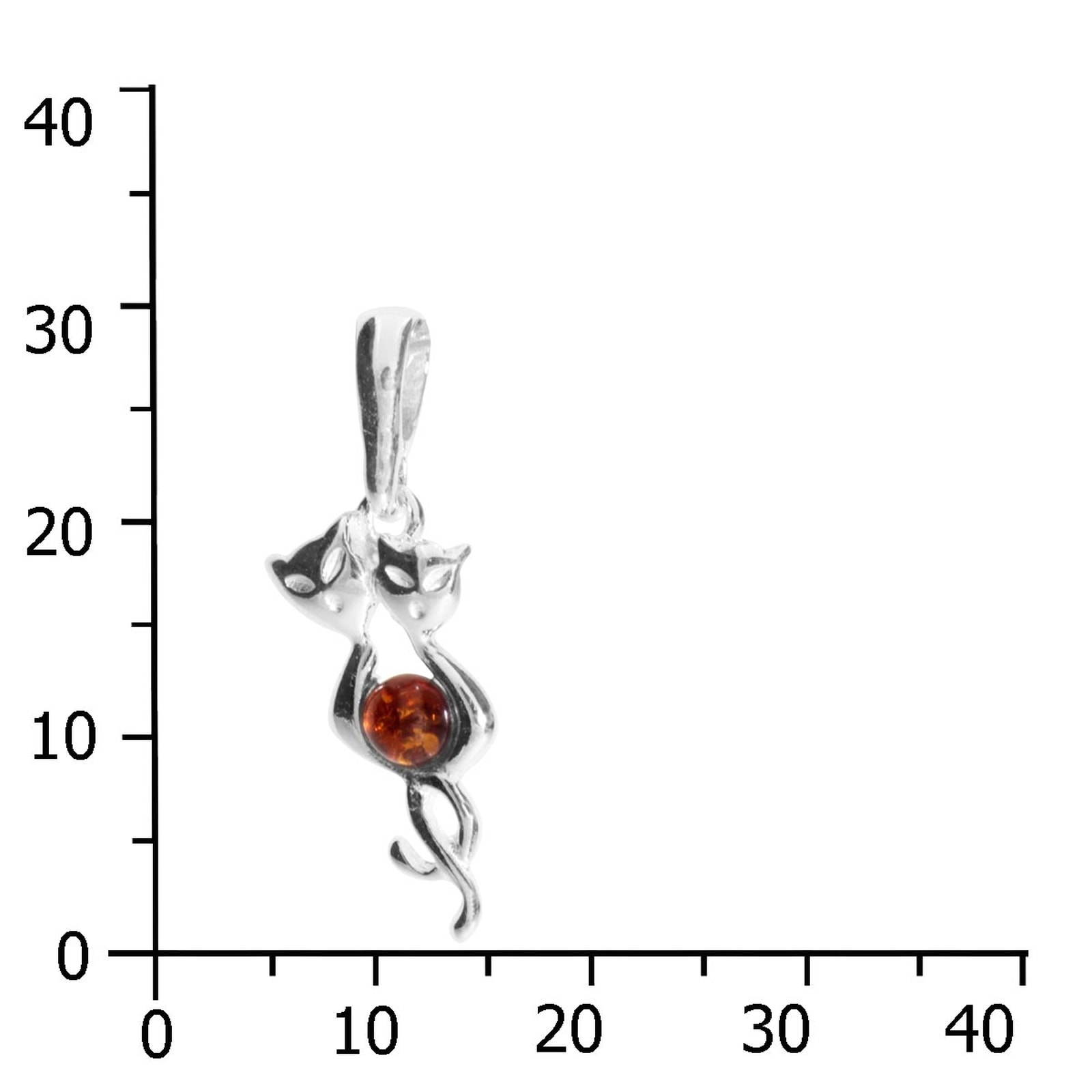 OSTSEE-SCHMUCK Kettenanhänger »- Katze - Silber 925/000 - Bernstein«