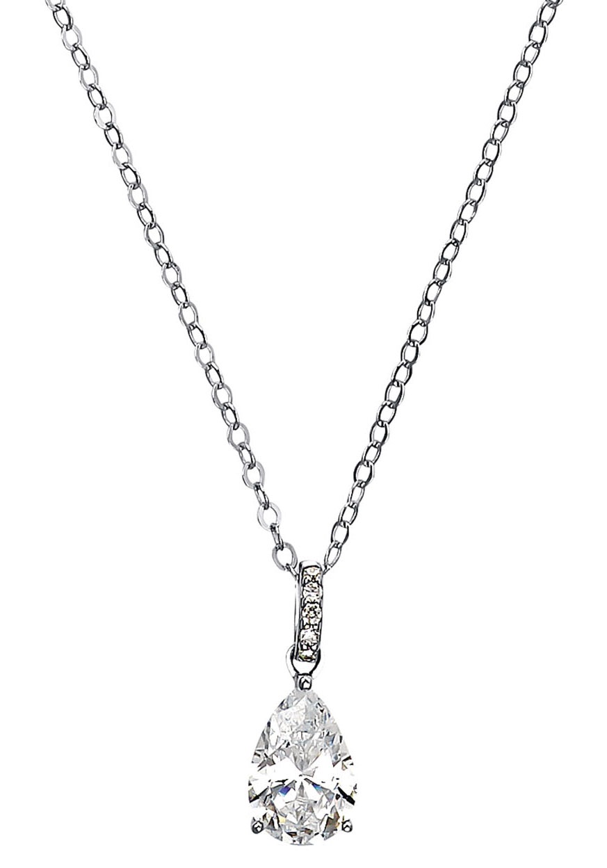 Amor Kette mit Anhänger »Tropfen, 2033578«, mit Zirkonia (synth.)