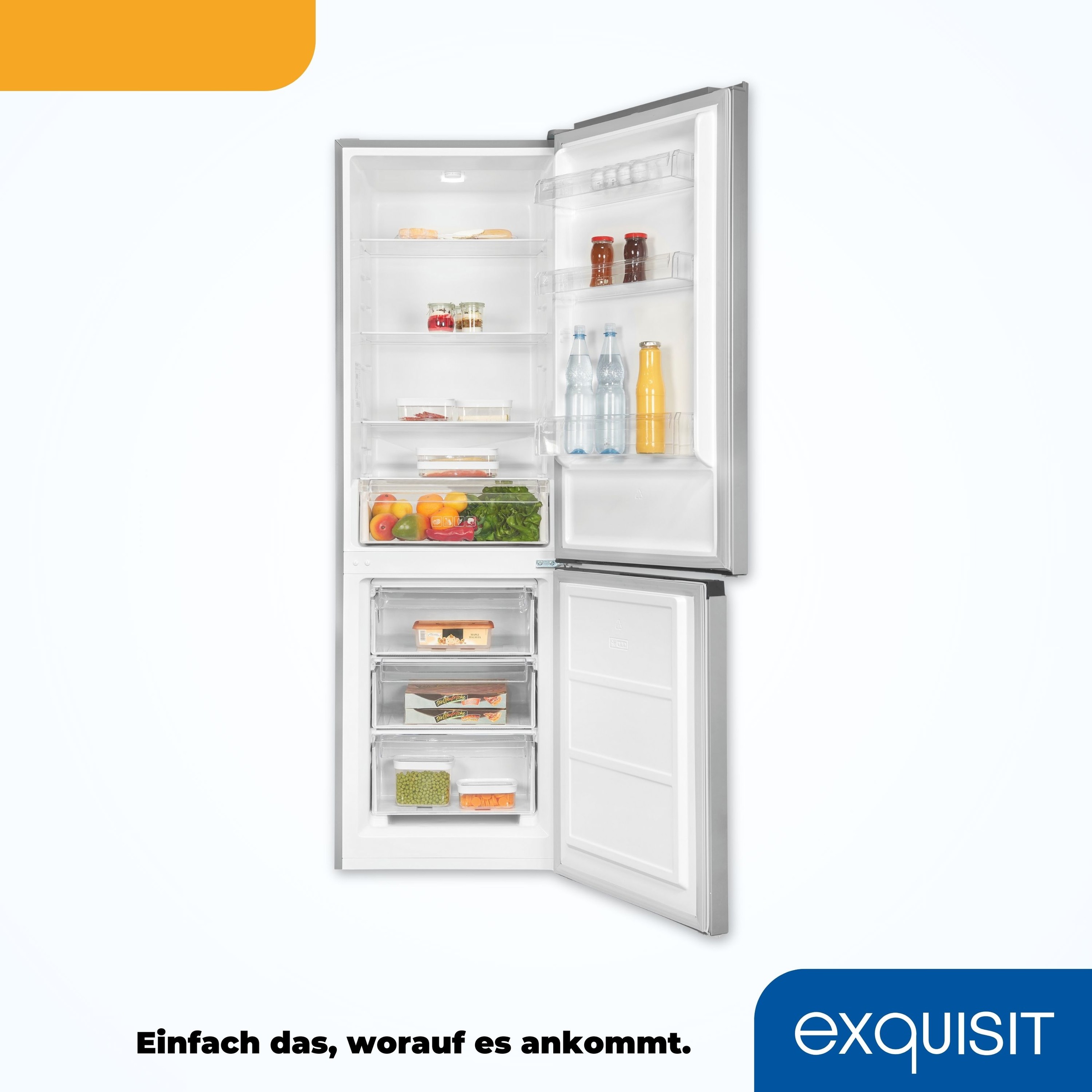 exquisit Kühl-/Gefrierkombination »KGC320-95-E-040C« 185,8 cm hoch 60 cm breit 315 Liter Nutzinhalt, Elektronische Steuerung