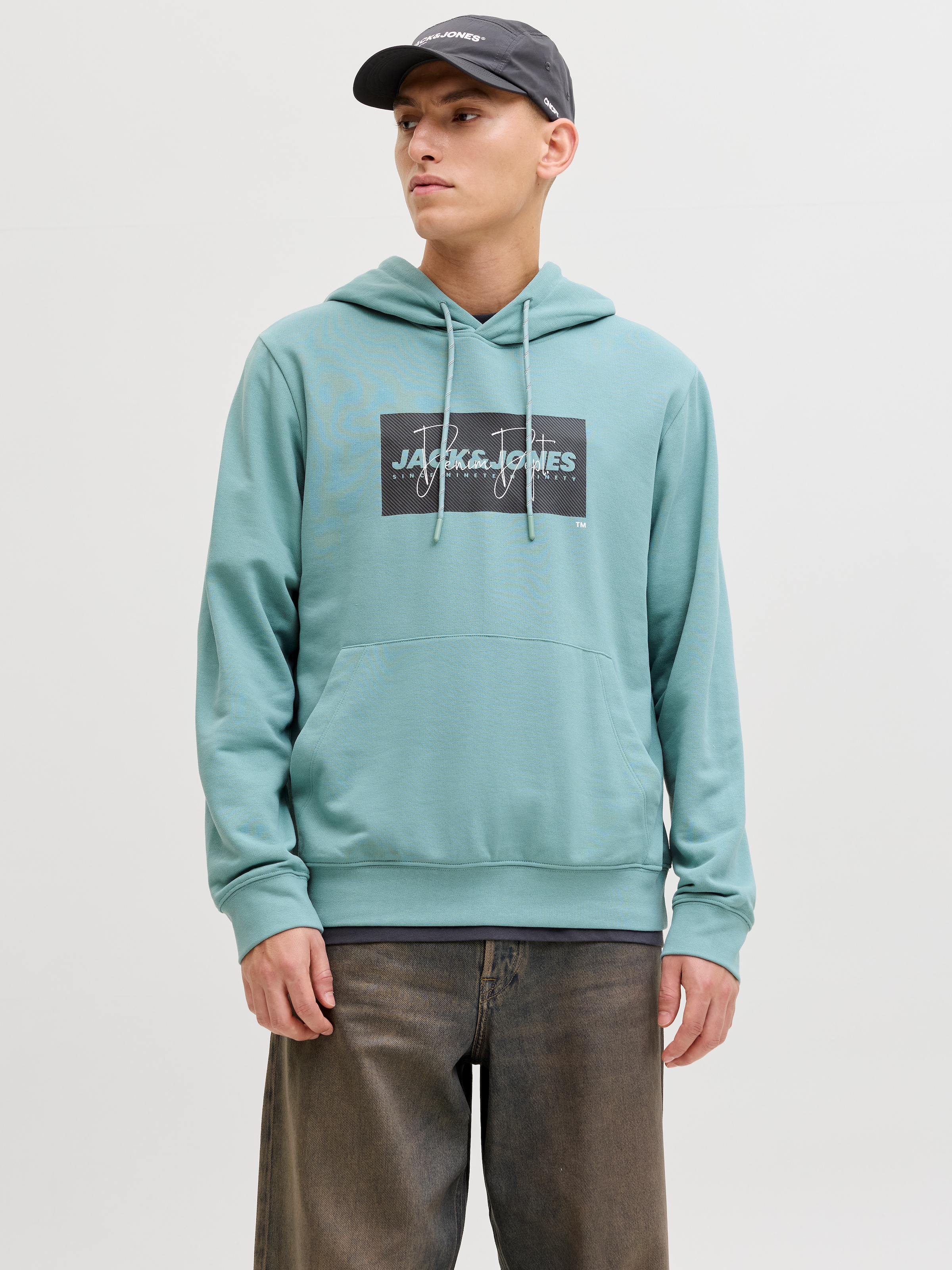 Jack & Jones Kapuzensweatshirt »JJCOLE PRINT SWEAT HOOD UNB«
