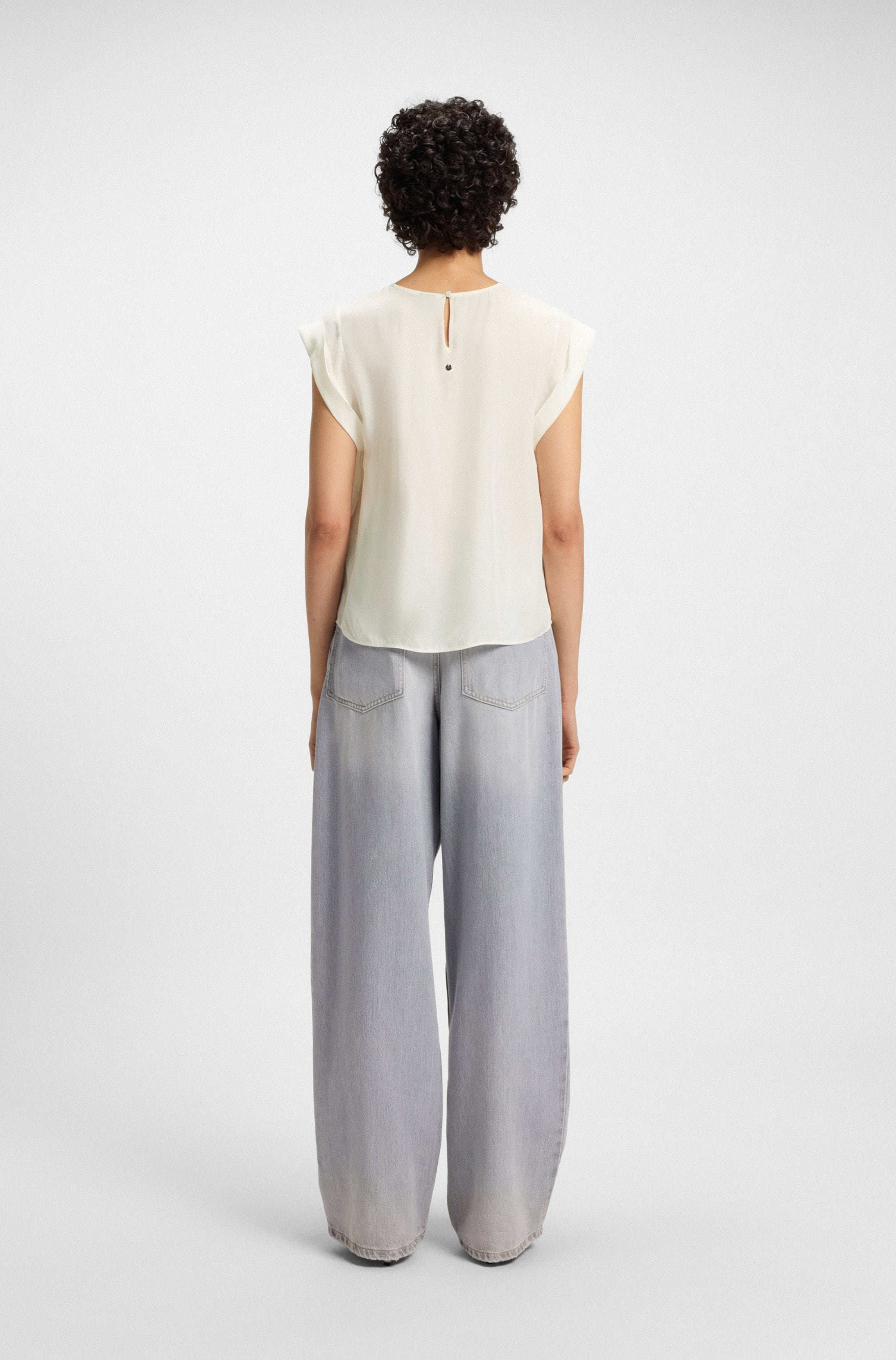 BOSS ORANGE Shirtbluse »Irnette Premium Damenmode« mit Ärmelaufschlag