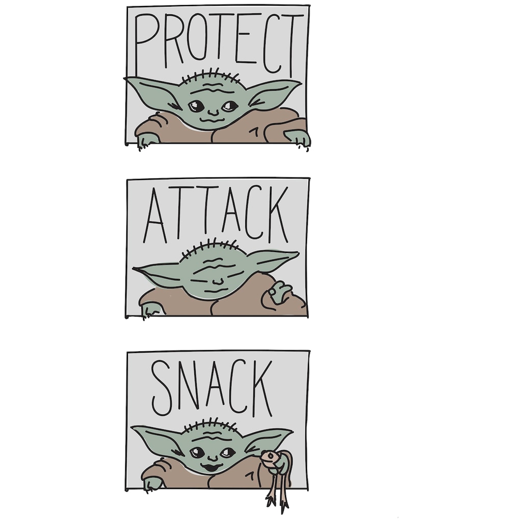 Komar Wandbild »Mandalorian The Child Protect Attack Snack«, Disney-Star Wars, (1 St.)