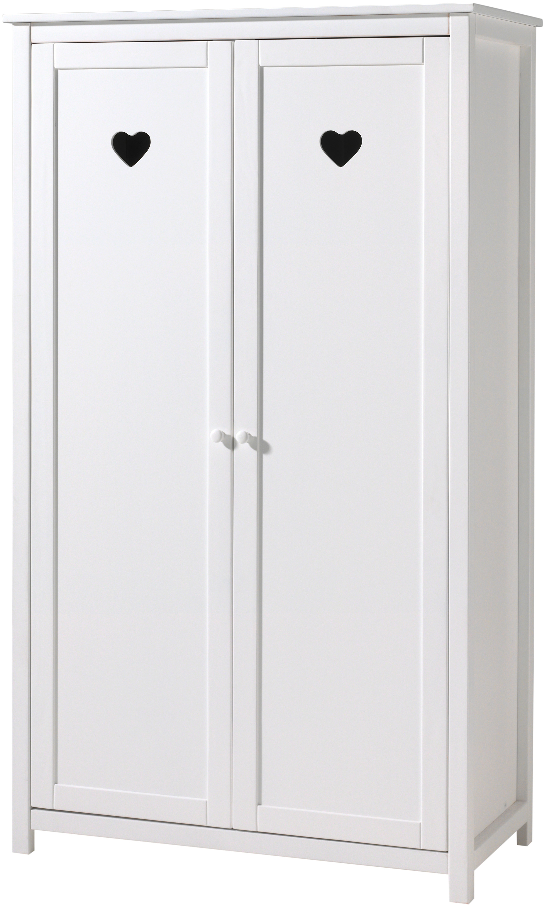 Vipack Babyzimmer-Komplettset »Amori 4-tlg. mit Herz-Ornamenten, MDF/Massiv weiß lackiert«, (4 tlg.)