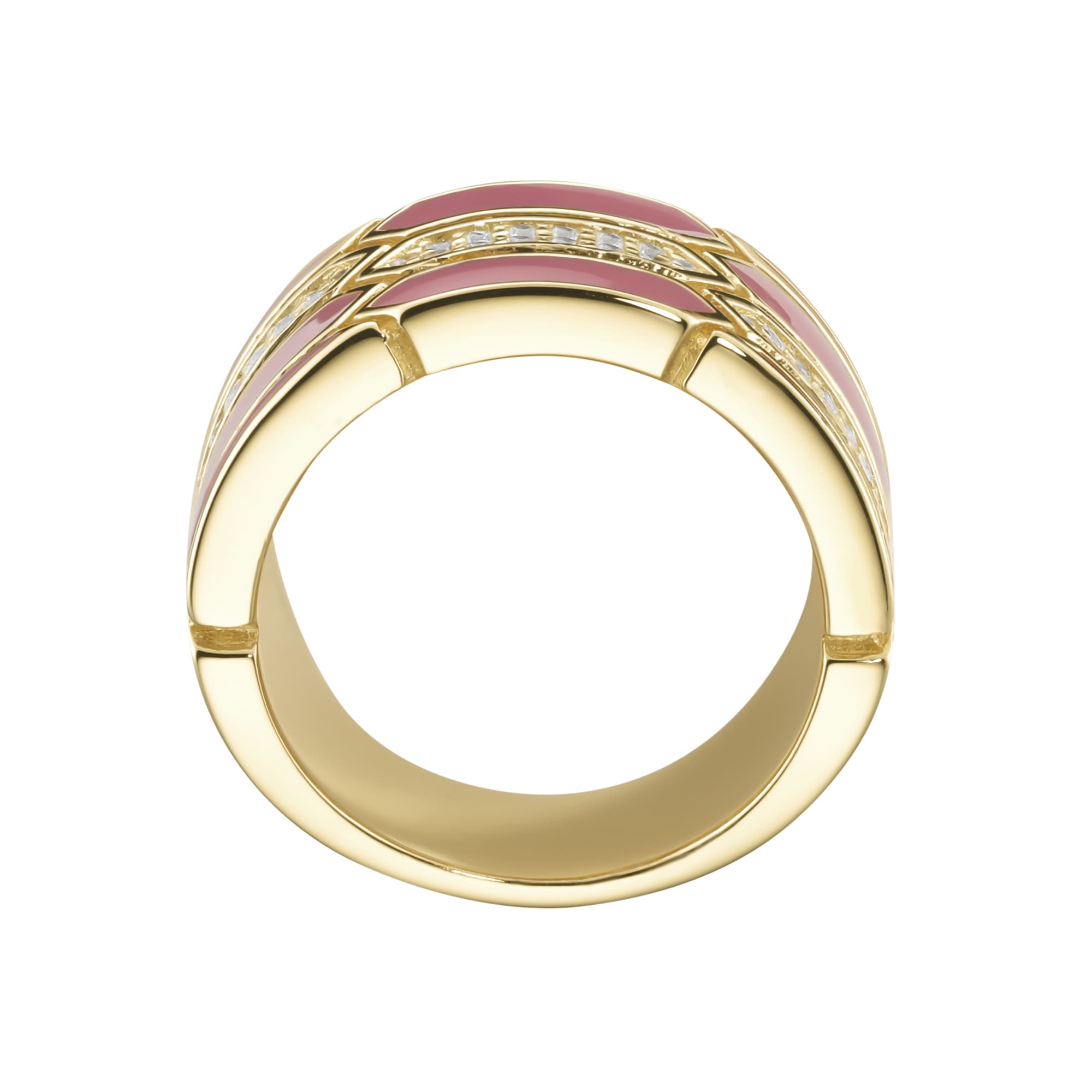 GIORGIO MARTELLO MILANO Silberring »Ring mit Emaille-Einlagen und Zirkonia, Silber 925«