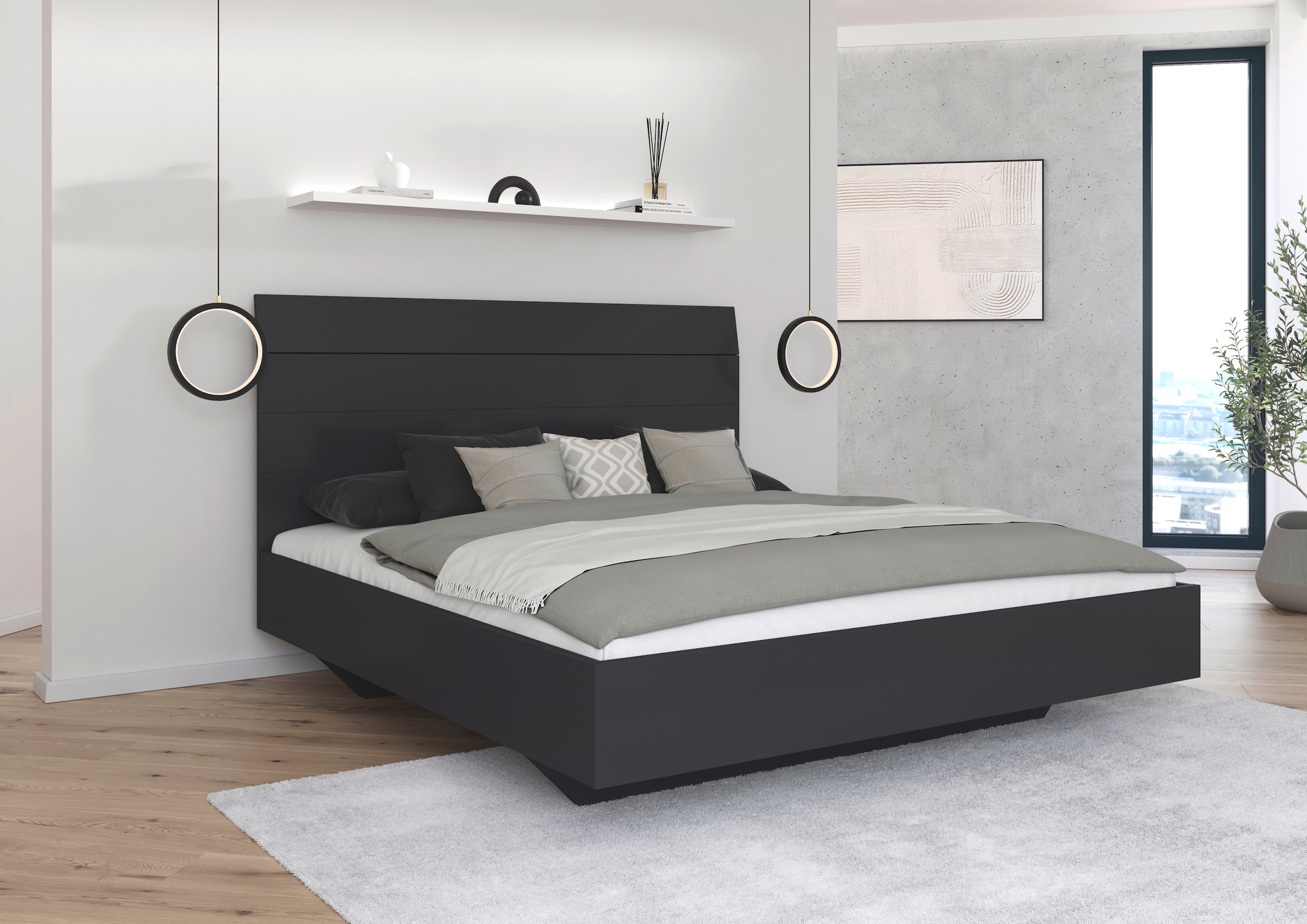 rauch Futonbett »Bett Doppelbett Holzbett AGORDO«, mit hohem Kopfteil