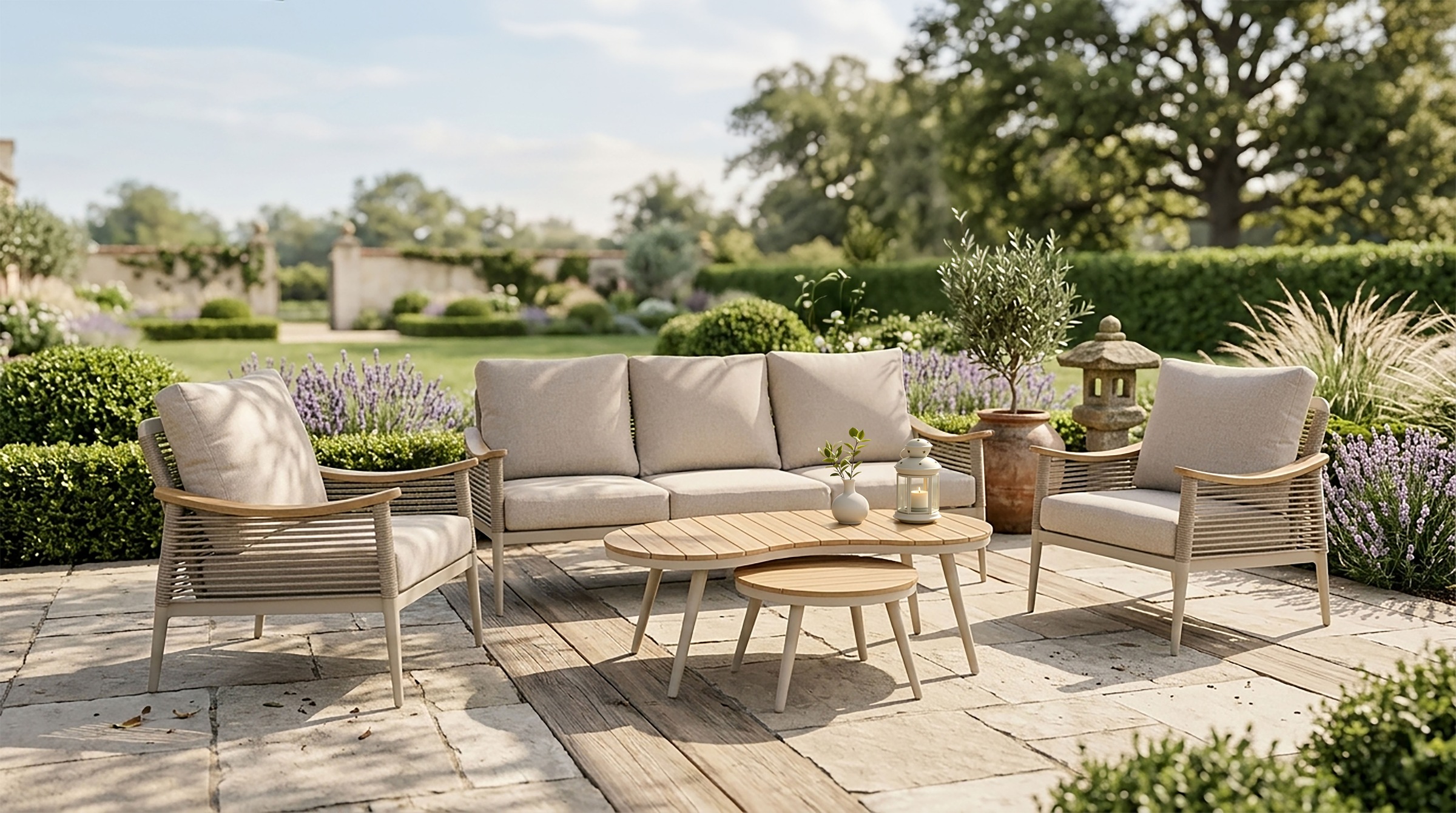 Garden Pleasure Gartenlounge-Set »TULUM« Set, 8 tlg. mit Polsterung