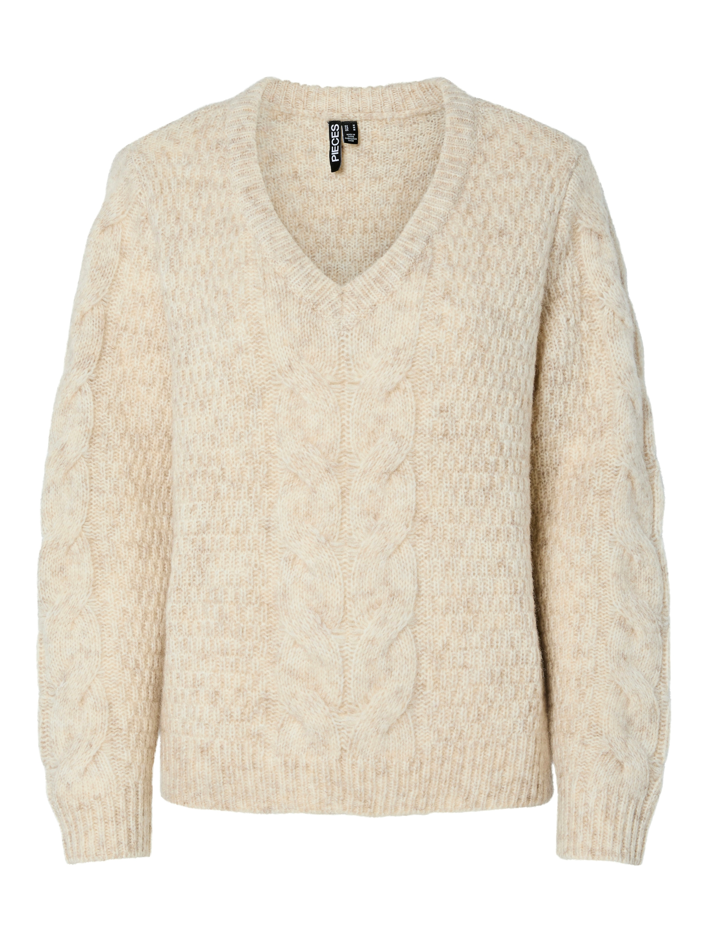 pieces Strickpullover »PCNINA LS V-NECK KNIT NOOS BC«