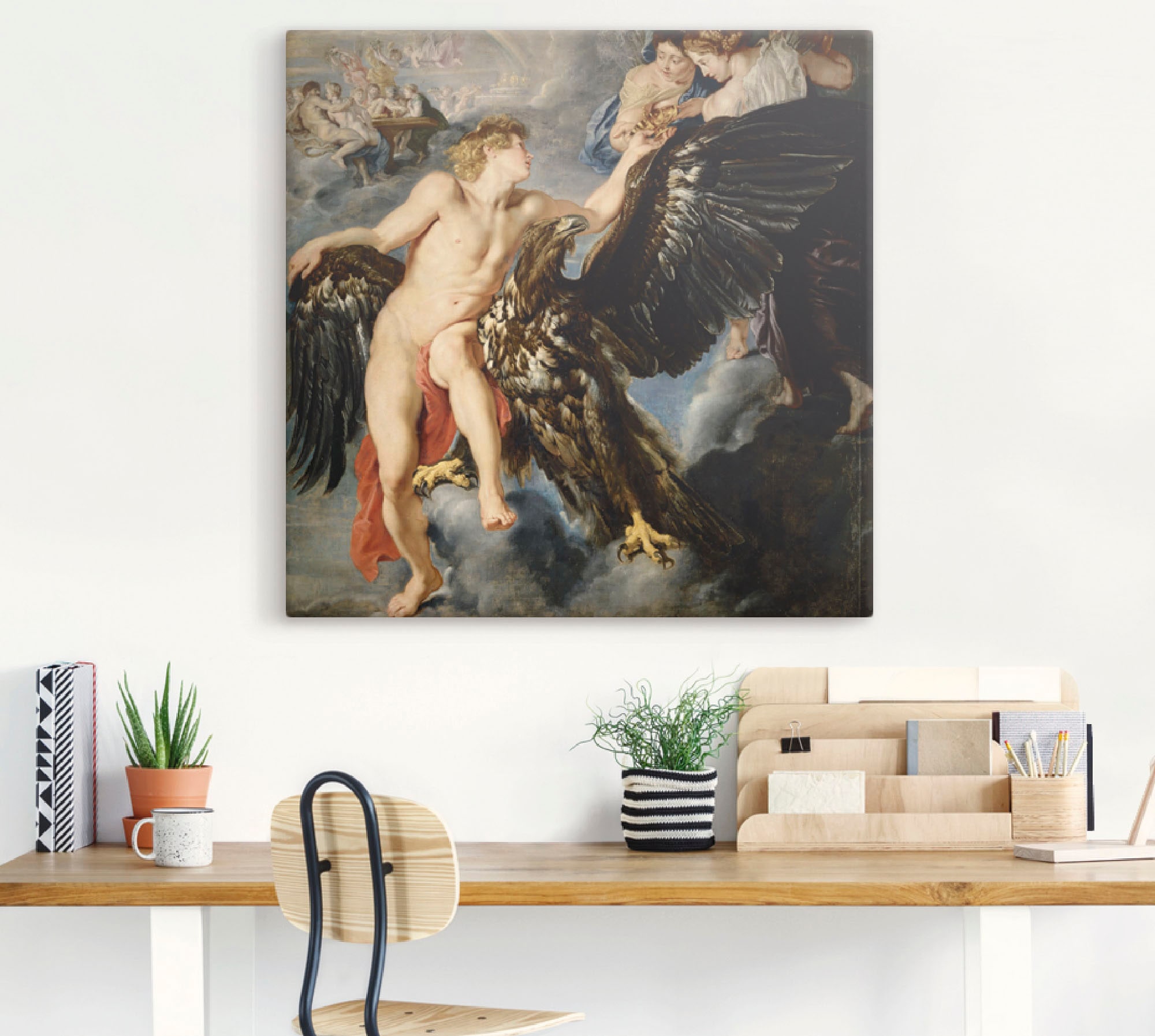Artland Wandbild »Entführung des Ganymed«, klassische Fantasie, (1 St.), als Leinwandbild, Wandaufkleber oder Poster in versch. Größen