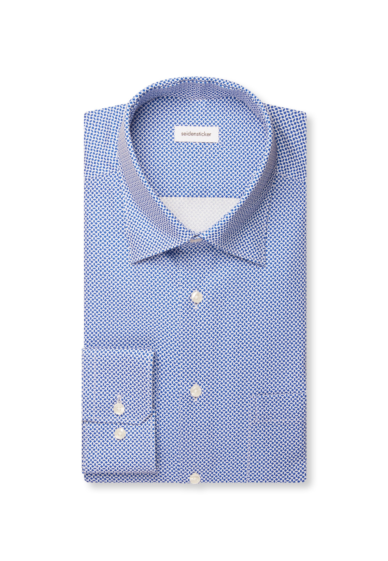 seidensticker Businesshemd »Schwarze Rose« Regular 1/1 Covered-Button-Down-Kragen Druck