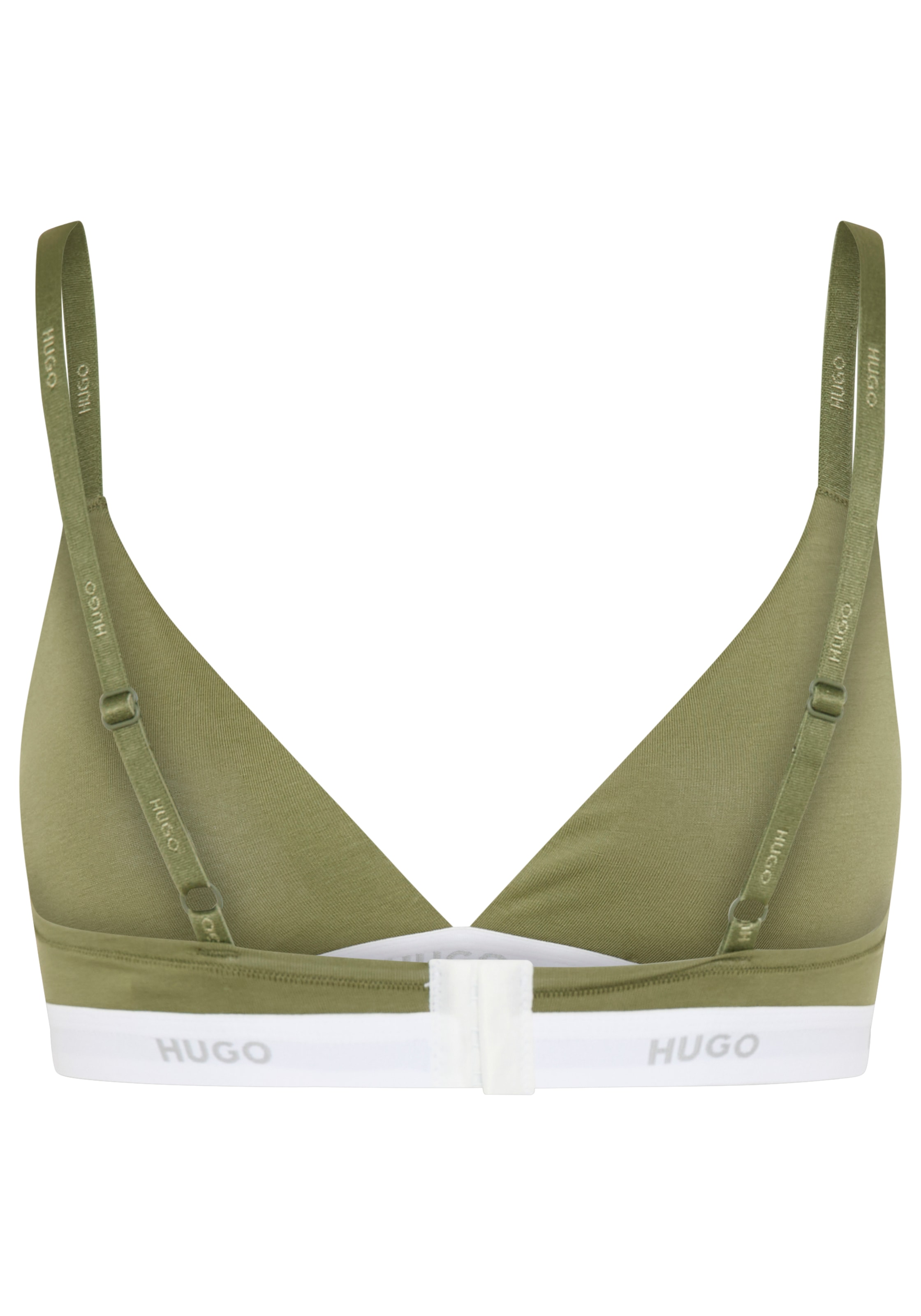 HUGO Underwear Triangel-BH »aus Stretch-Baumwolle mit Logo-Unterbrustband« mit herausnehmbaren Polstern, geformte Körbchen