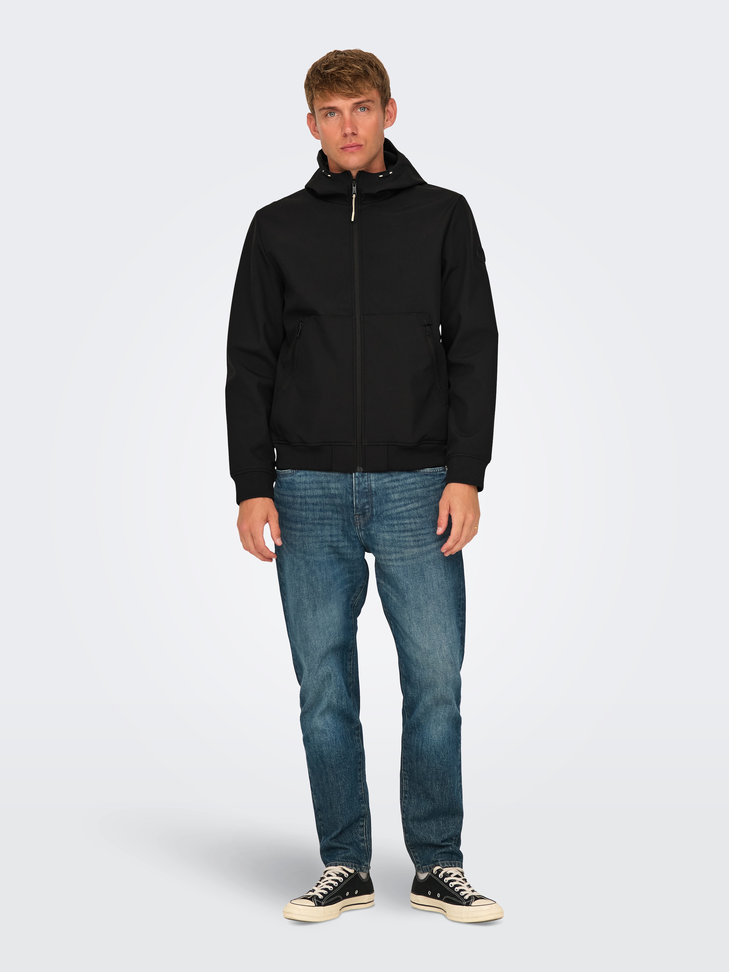 ONLY & SONS Softshelljacke »ONSBOWIE SOFTSHELL BOMBER NOOS«, mit Kapuze