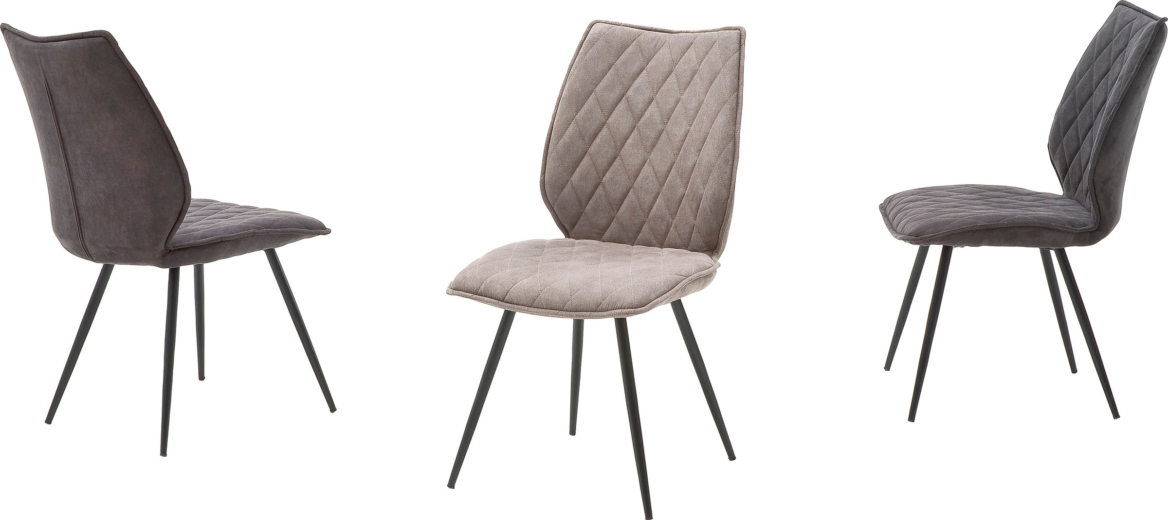MCA furniture 4-Fußstuhl »Navarra«, 2 St., 2-er Set mit Stoffbezug, belastbar bis 120 kg, Komfortsitzhöhe 48 cm