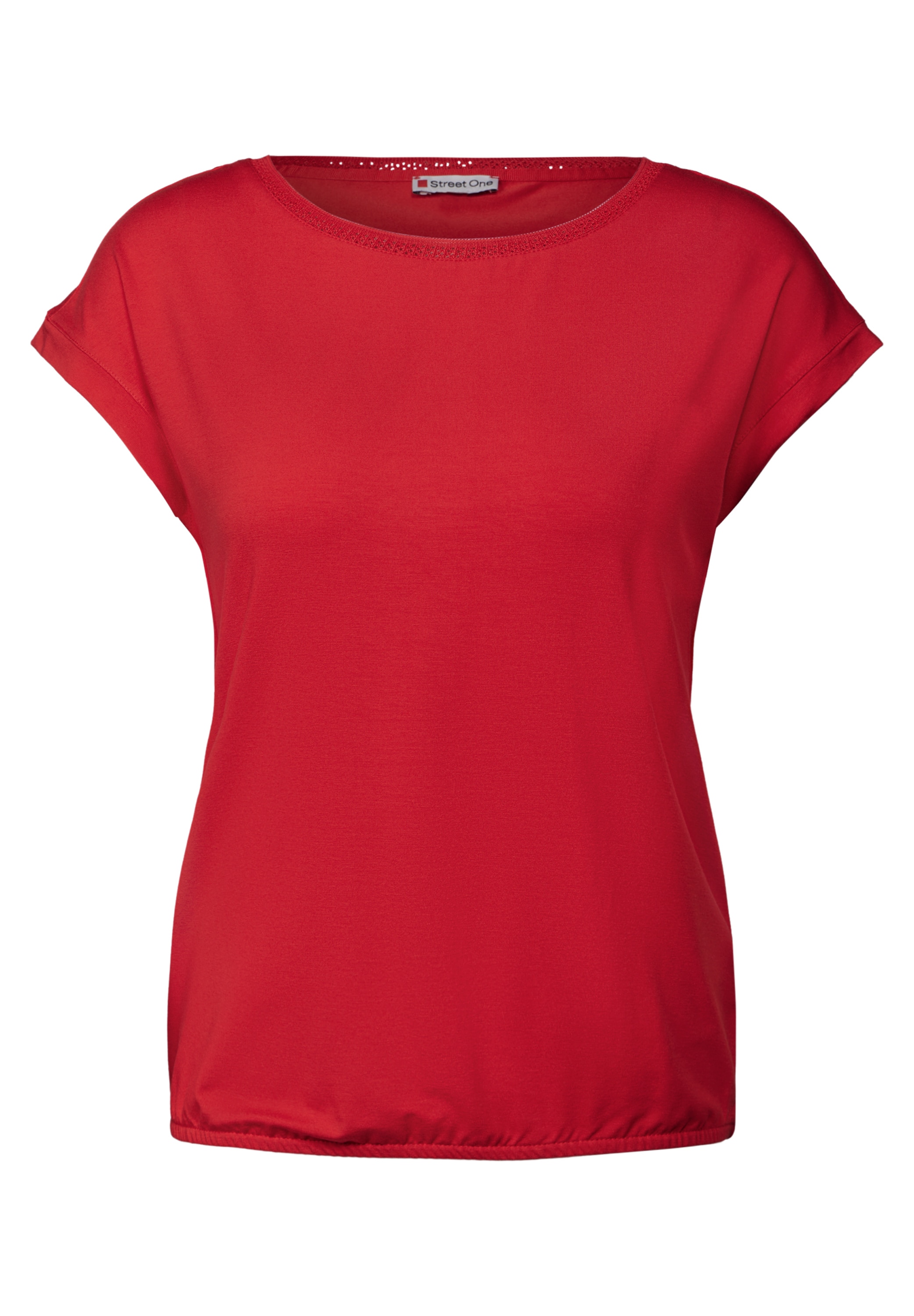 STREET ONE T-Shirt, mit Dekortape und elastischem Saum